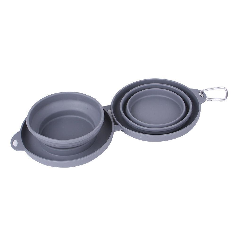 Double Collapsible Pet Feeding Bowl Set – Portable Dog & Cat Travel Bowls-3