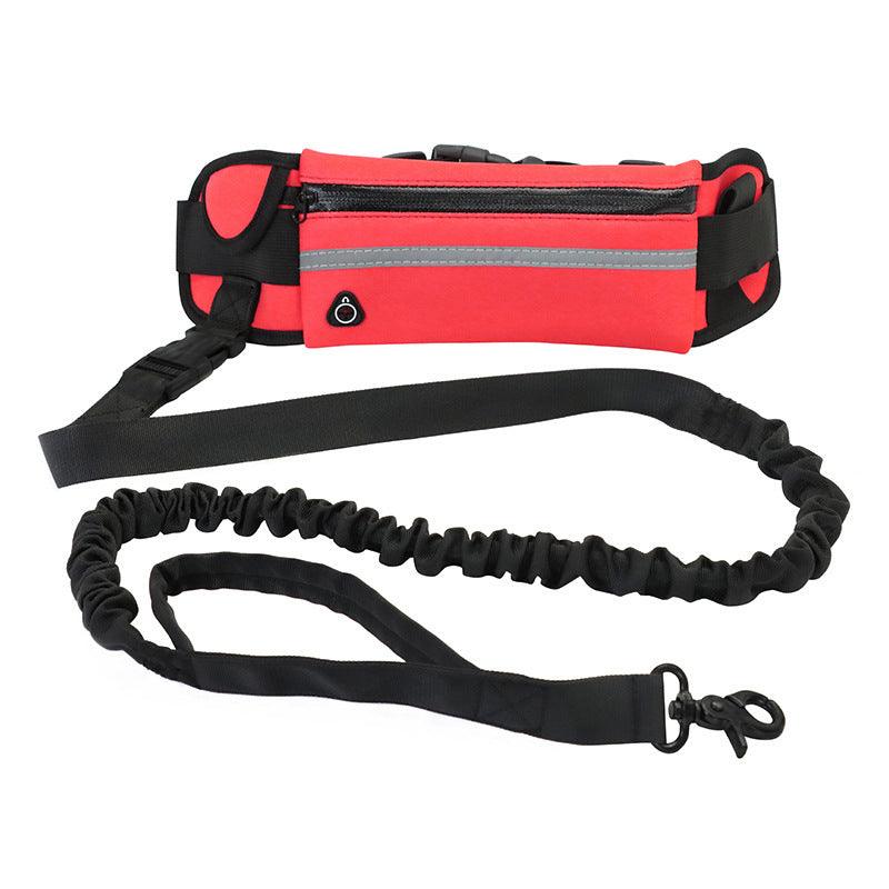 Hands-Free Dog Leash Belt with Bungee Leash, Phone & Water Bottle Holder-5