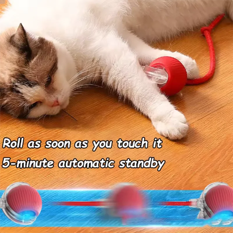 Self-exciting cat teaser stick toy