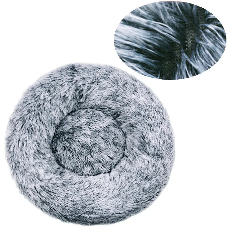Warm round pet bed for medium and large dogs