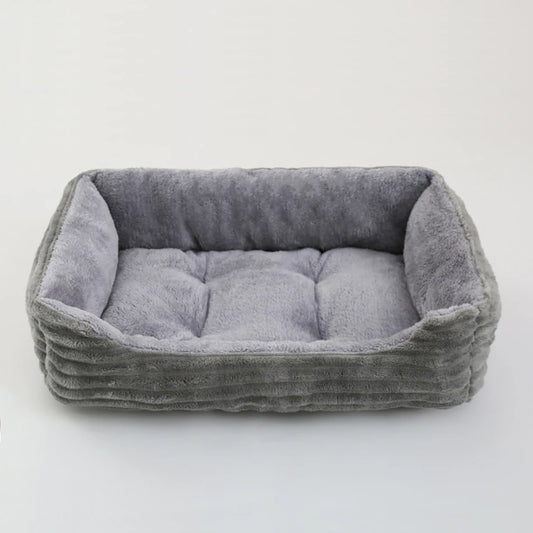 Gray pet bed on a white background