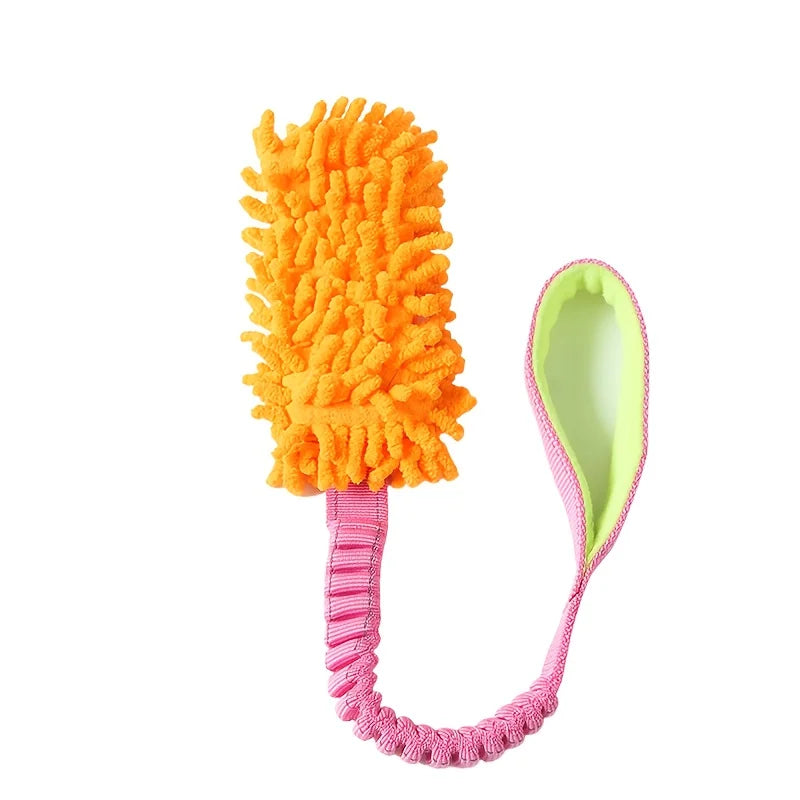 Interactive rope dog toy for pulling and play