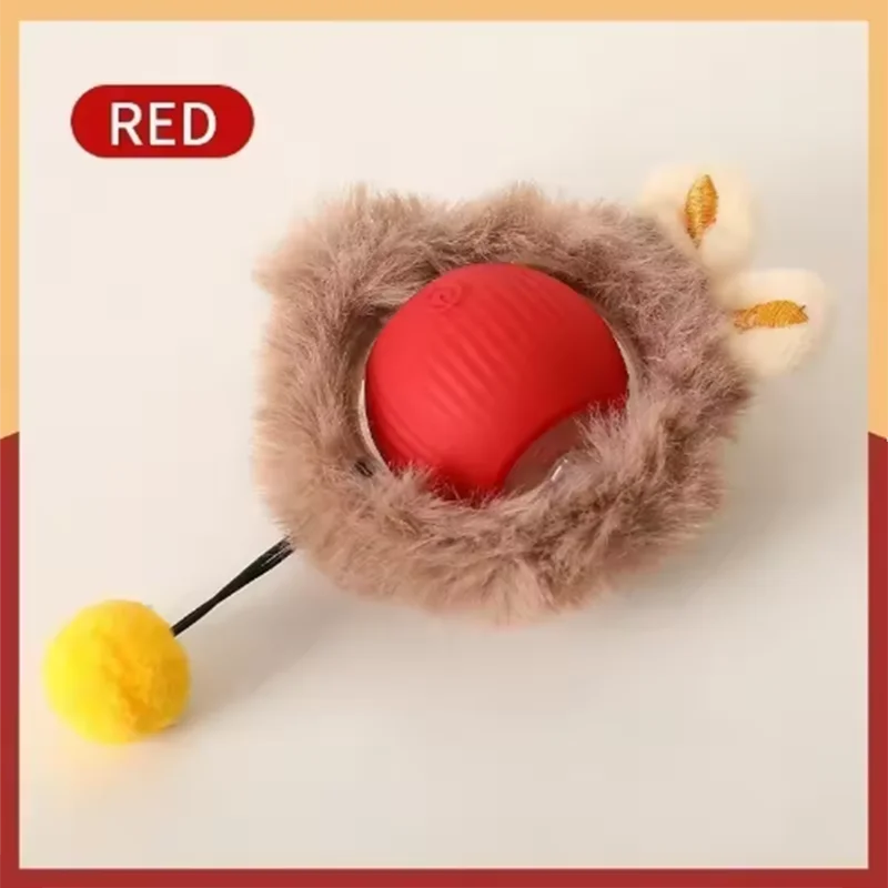 Automatic interactive cat toy with moving ball