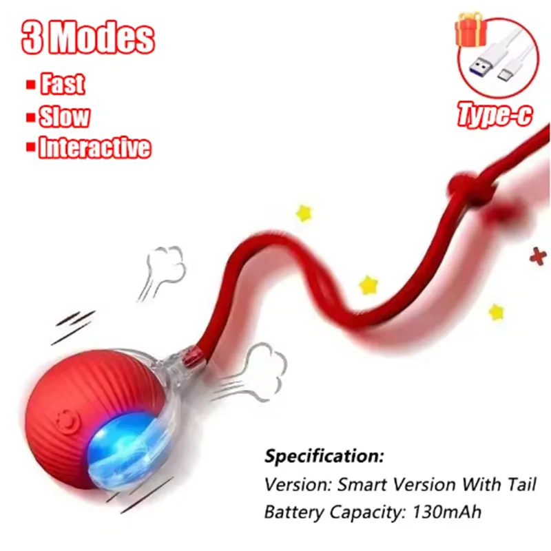 Automatic interactive cat toy with moving ball