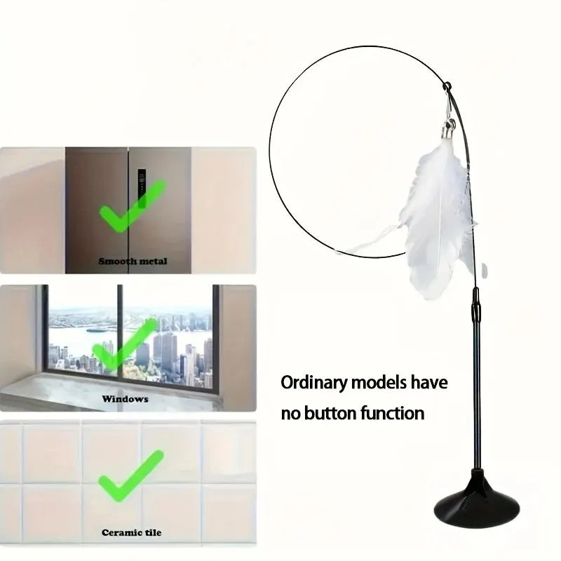Durable cat wand toy for interactive play