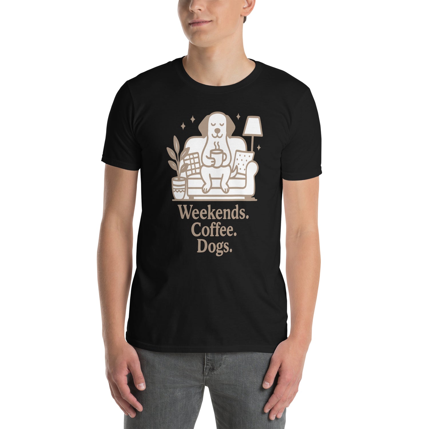 Weekends Coffee Dogs short-sleeve unisex t-shirt