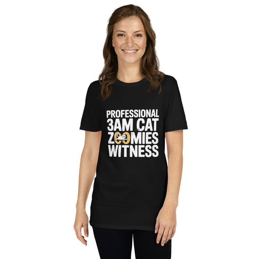 Professional 3AM Cat Zoomies Witness short-sleeve t-shirt