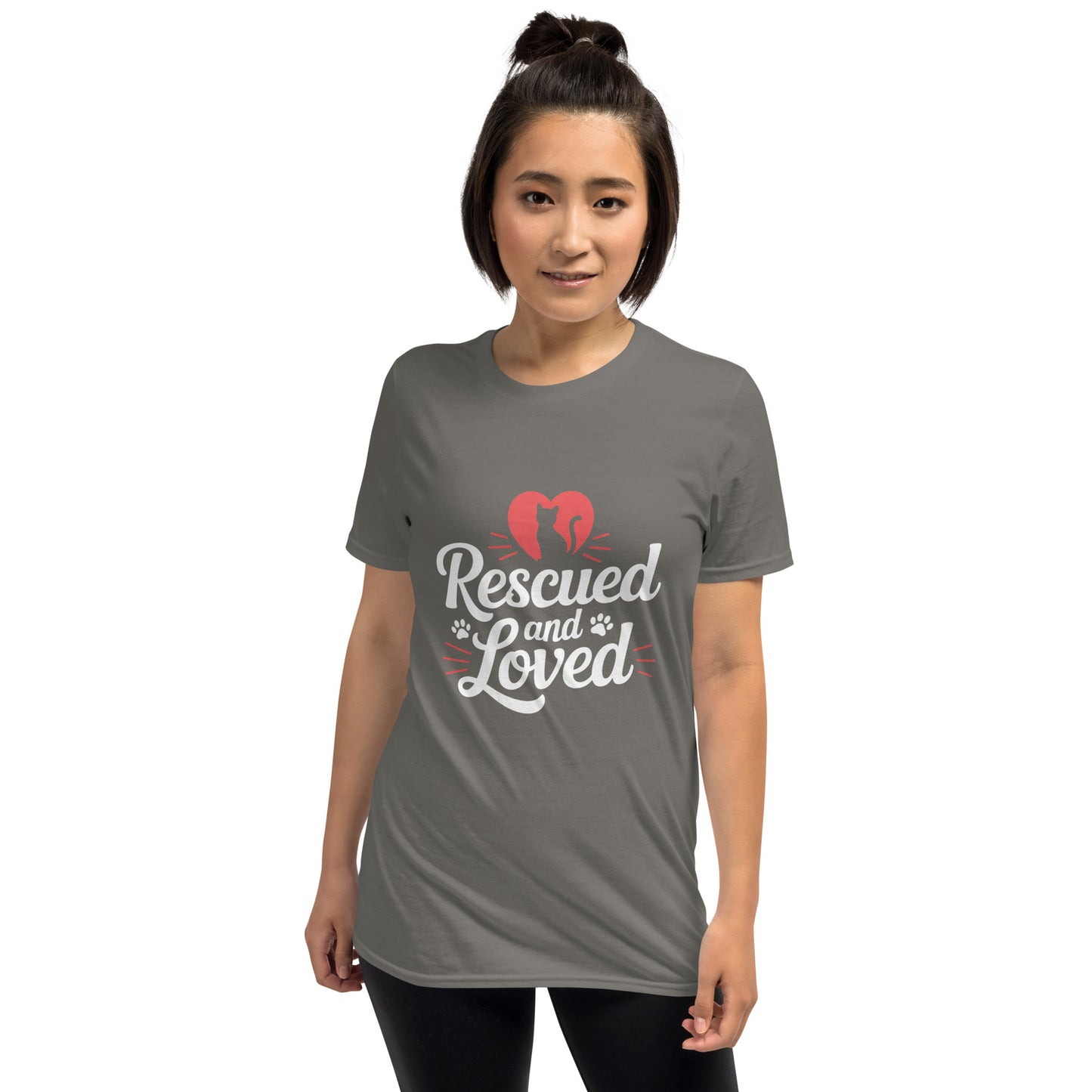 Rescued and Loved short-sleeve t-shirt
