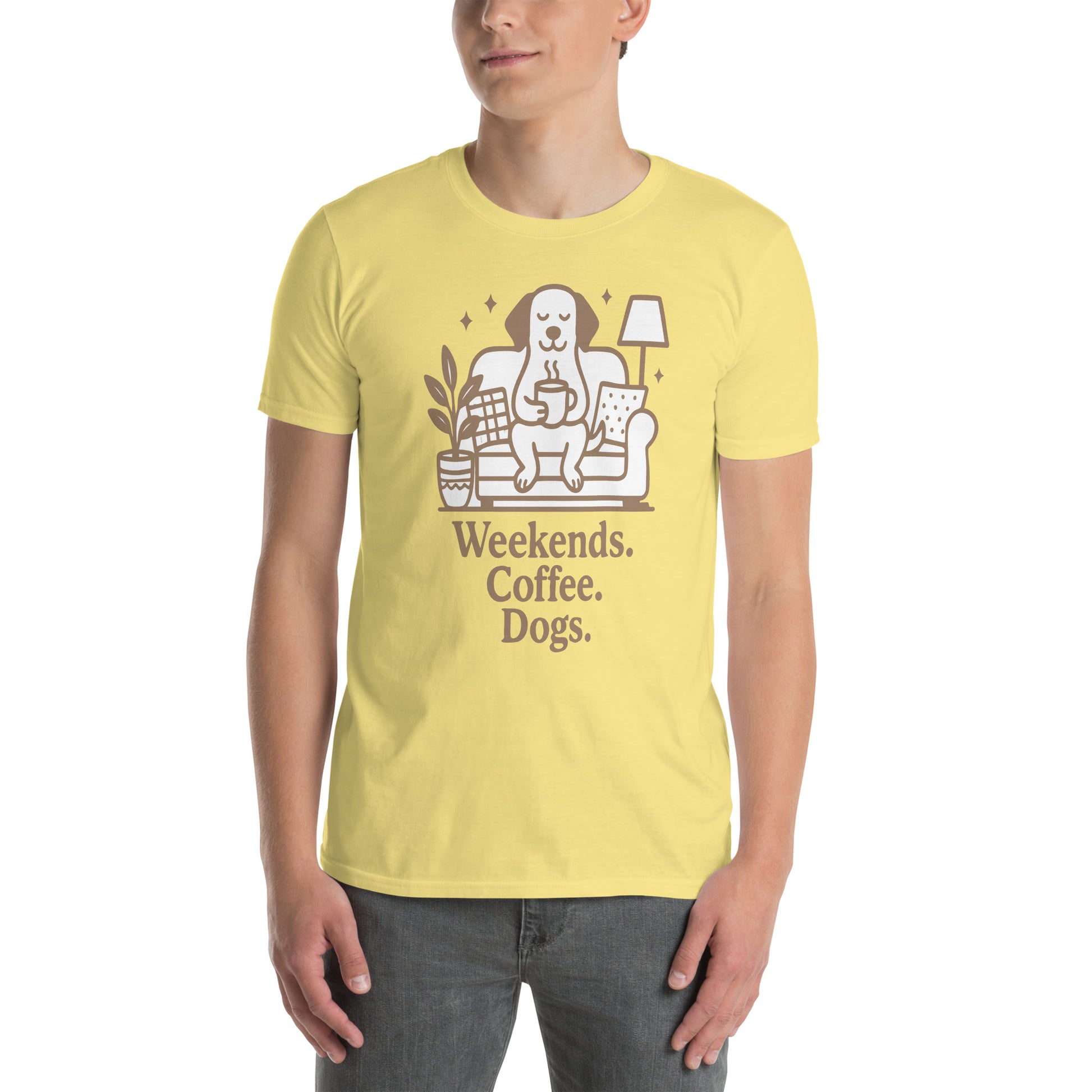 Weekends Coffee Dogs short-sleeve unisex t-shirt