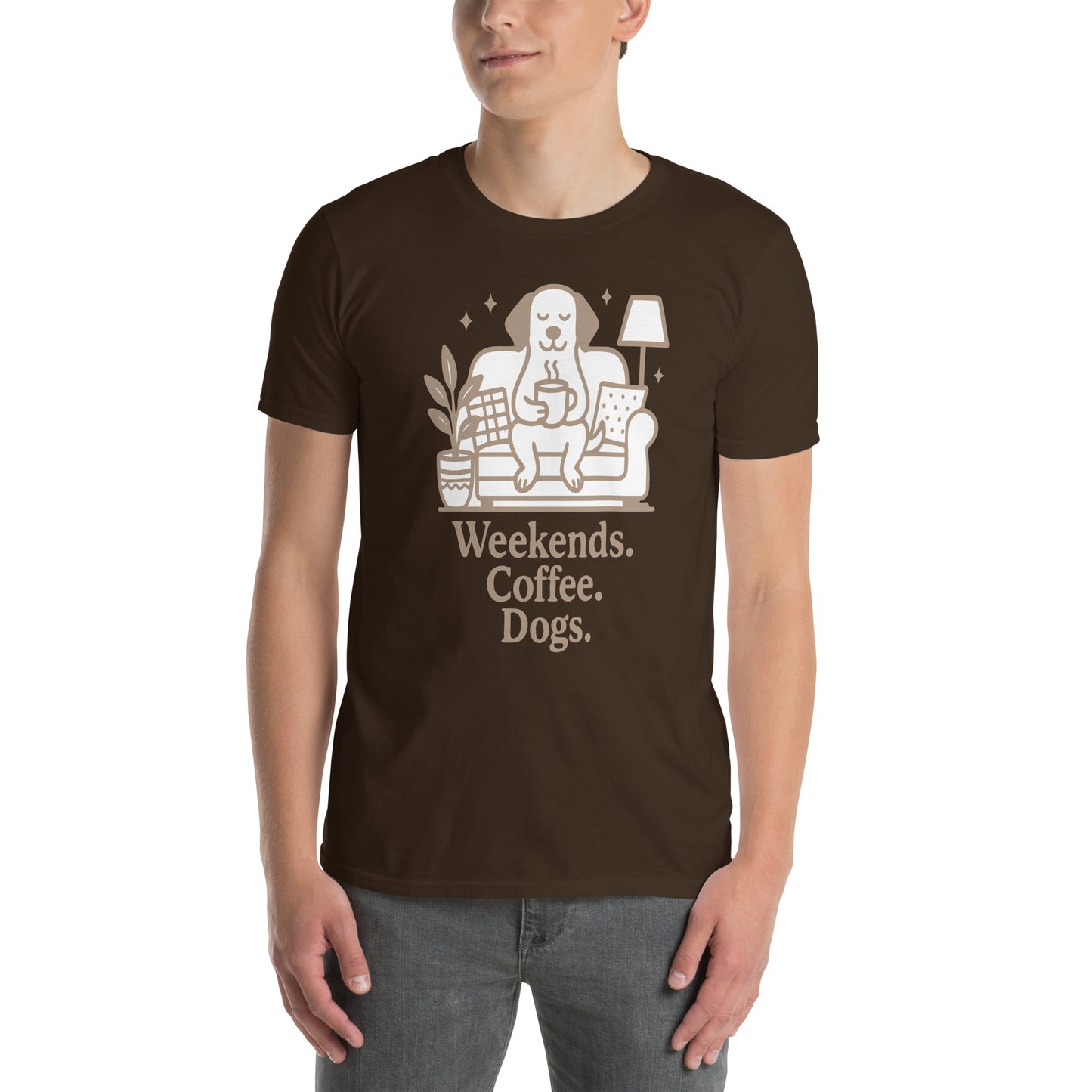 Weekends Coffee Dogs short-sleeve unisex t-shirt