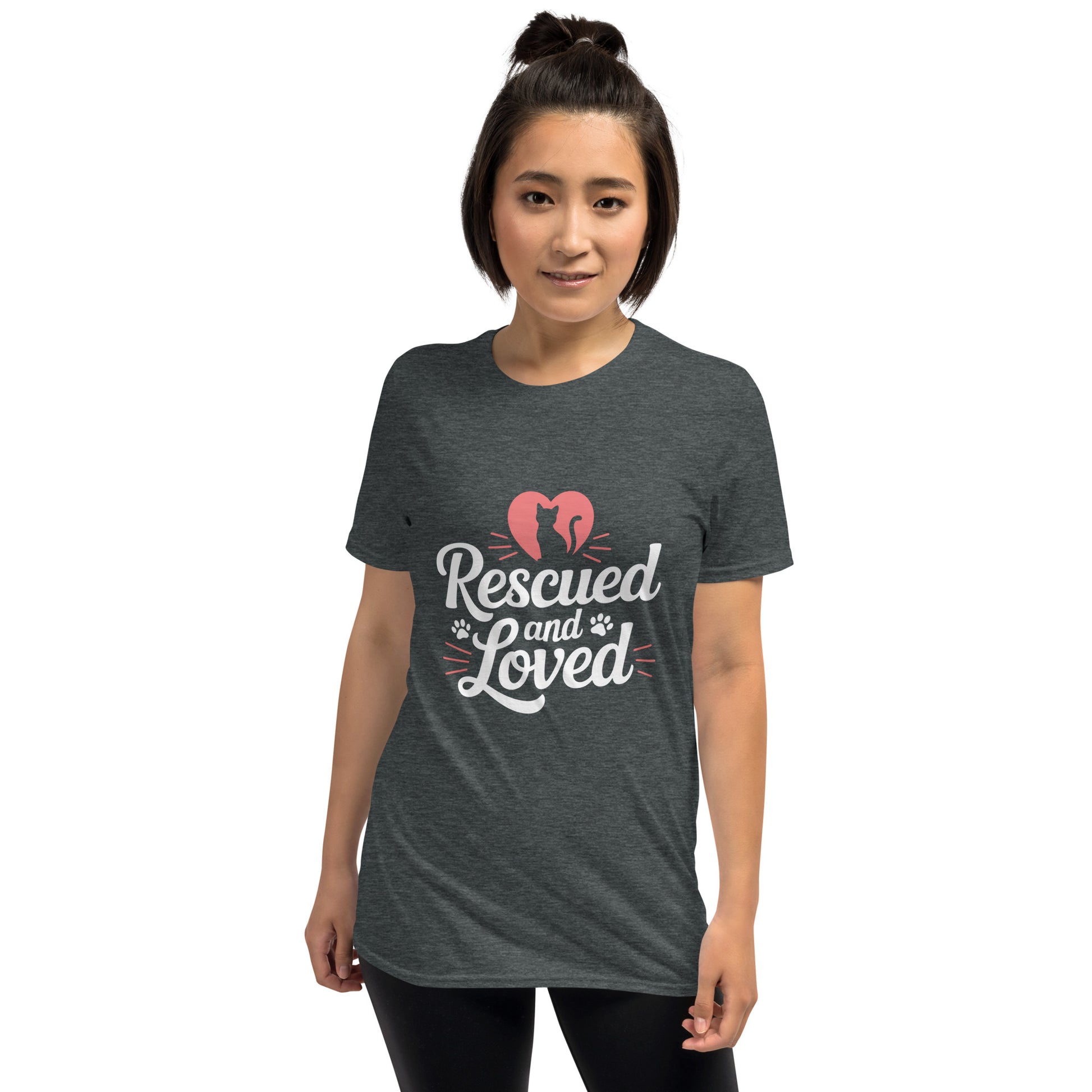Rescued and Loved short-sleeve t-shirt