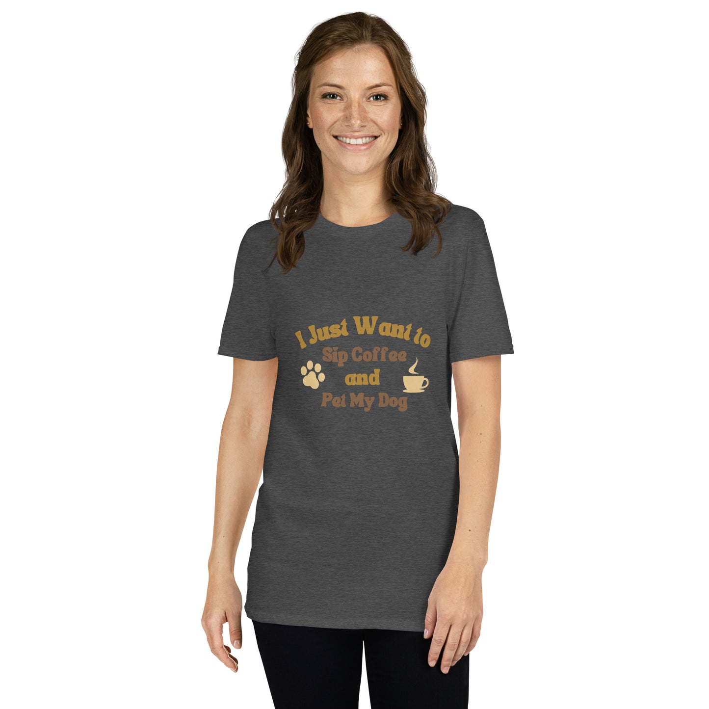 Dog and coffee lover unisex tee