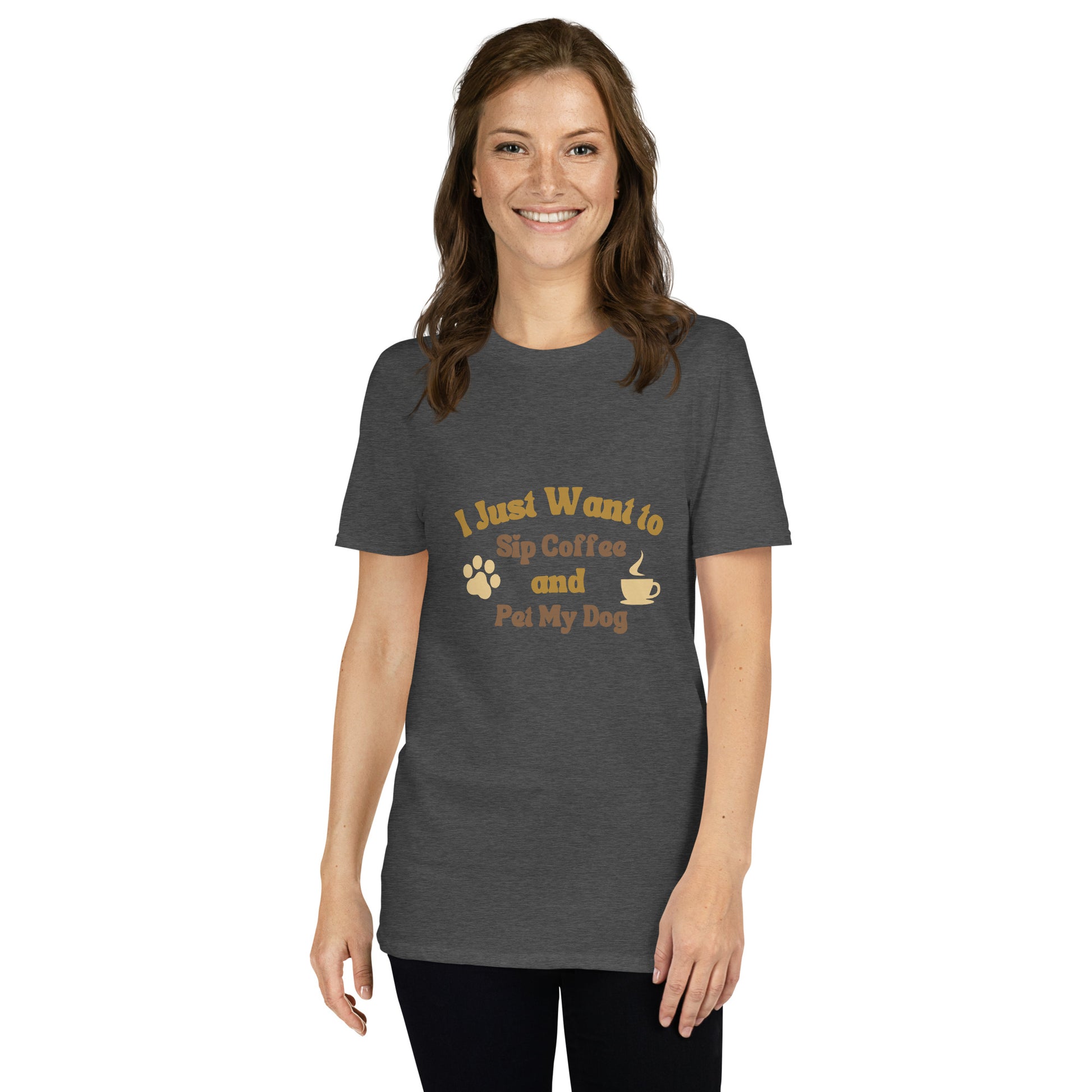 Dog and coffee lover unisex tee
