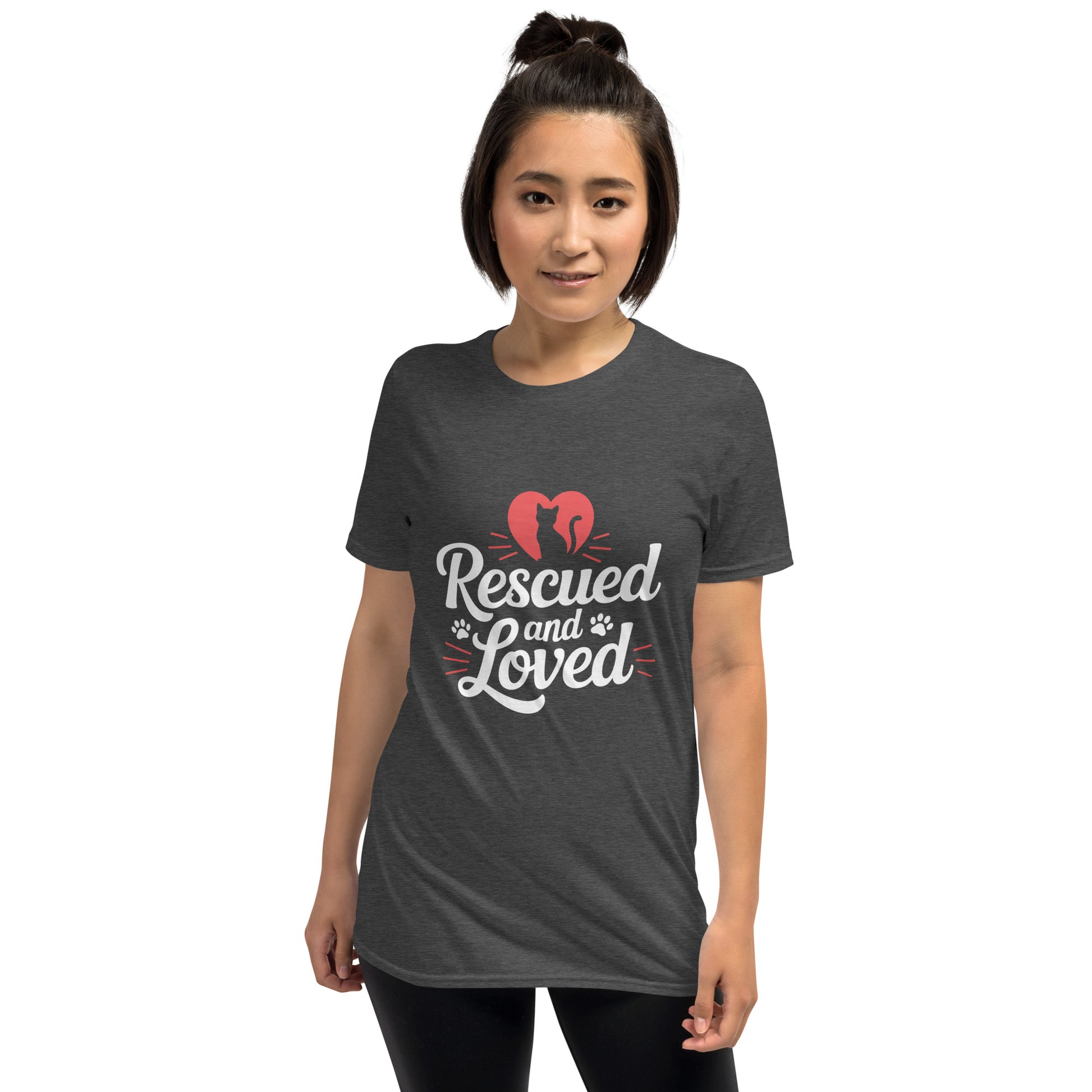 Rescued and Loved short-sleeve t-shirt