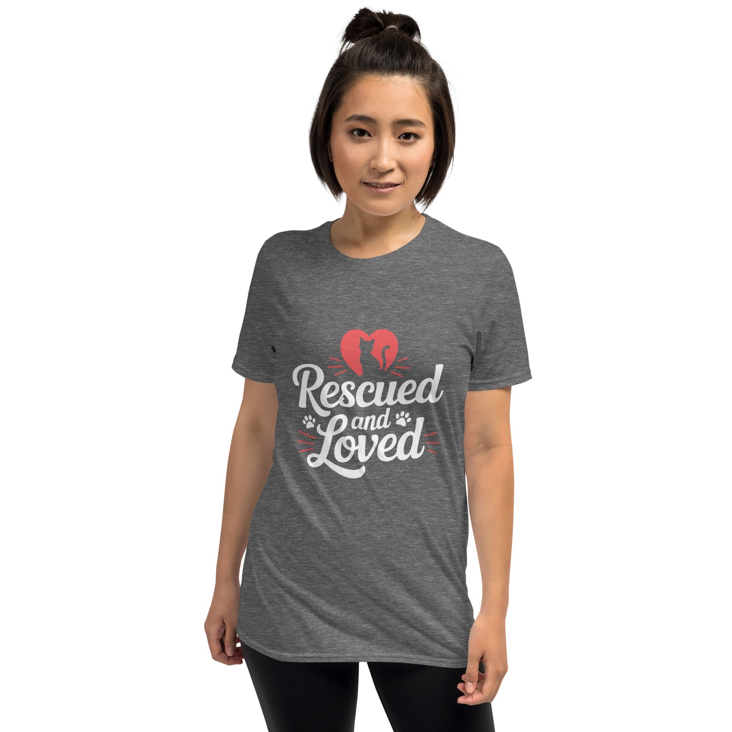 Rescued and Loved short-sleeve t-shirt