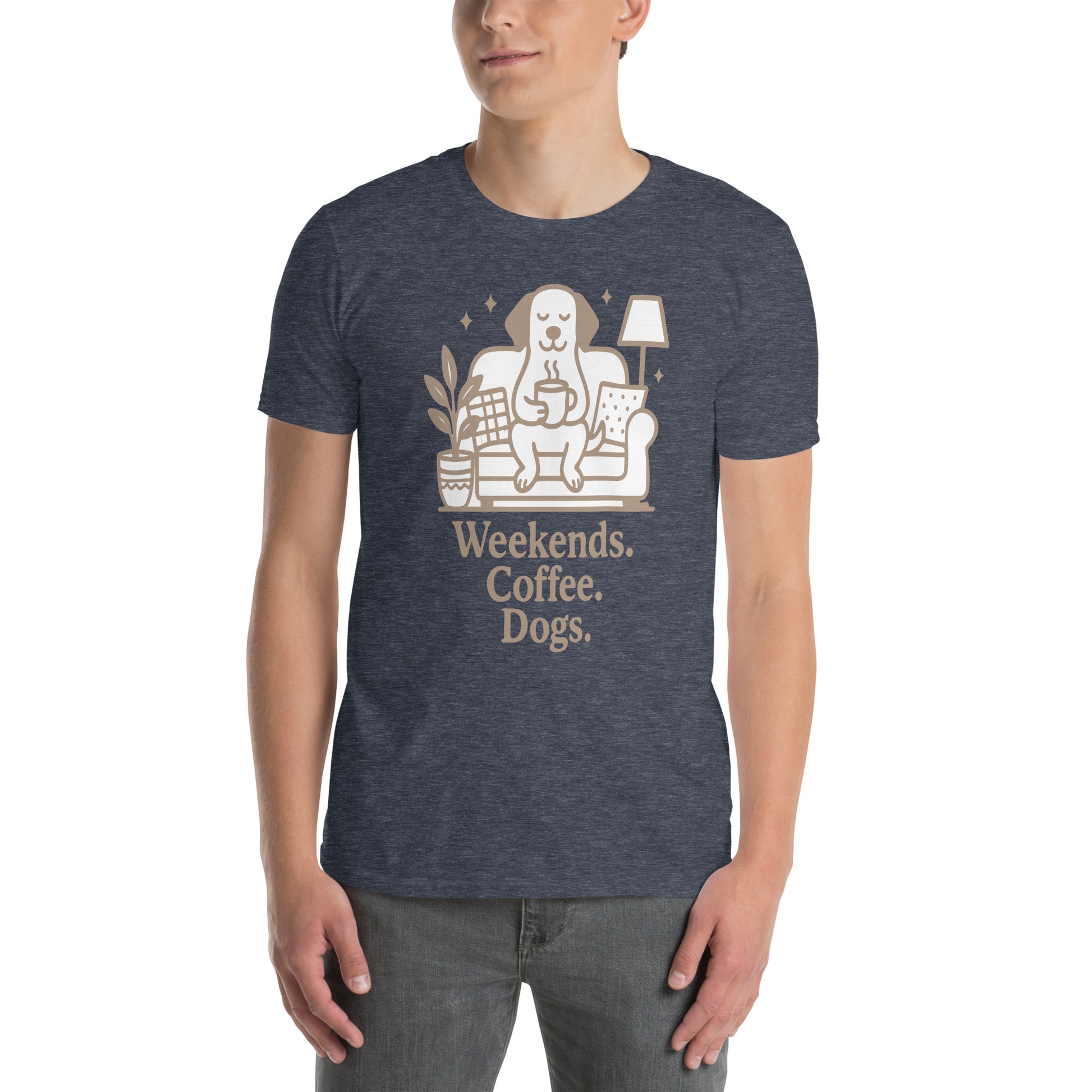 Weekends Coffee Dogs short-sleeve unisex t-shirt