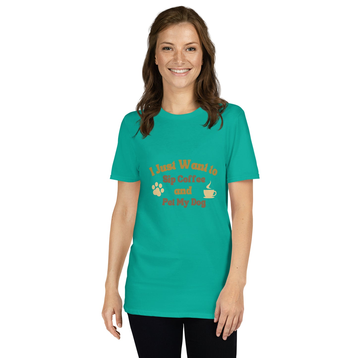 Dog and coffee lover unisex tee