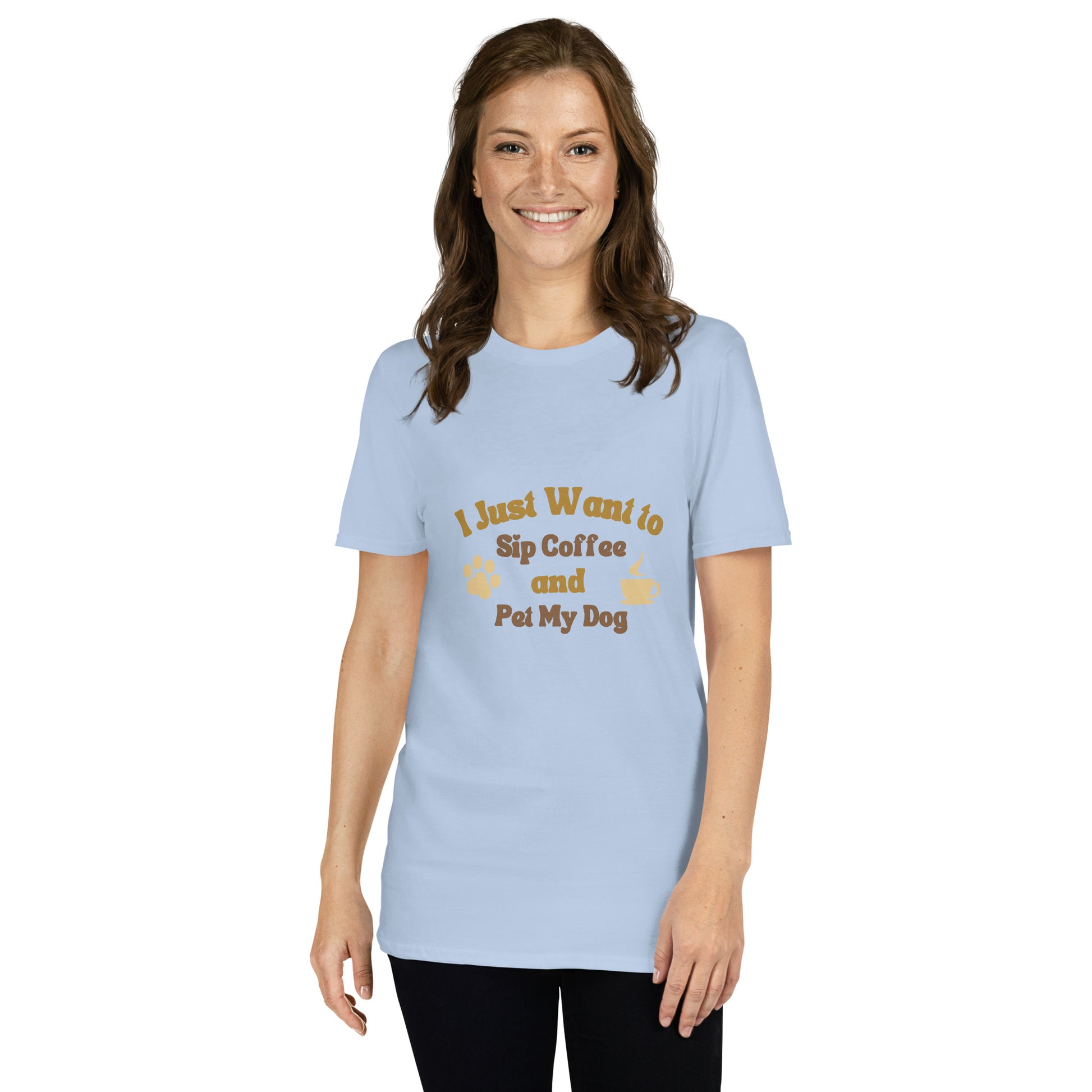 Dog and coffee lover unisex tee