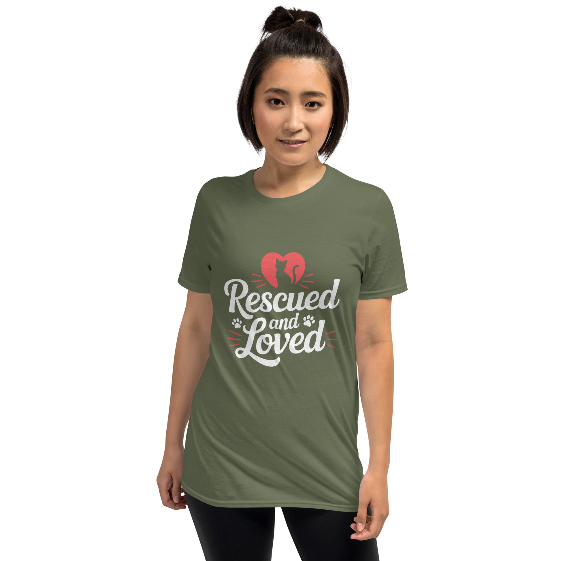 Rescued and Loved short-sleeve t-shirt