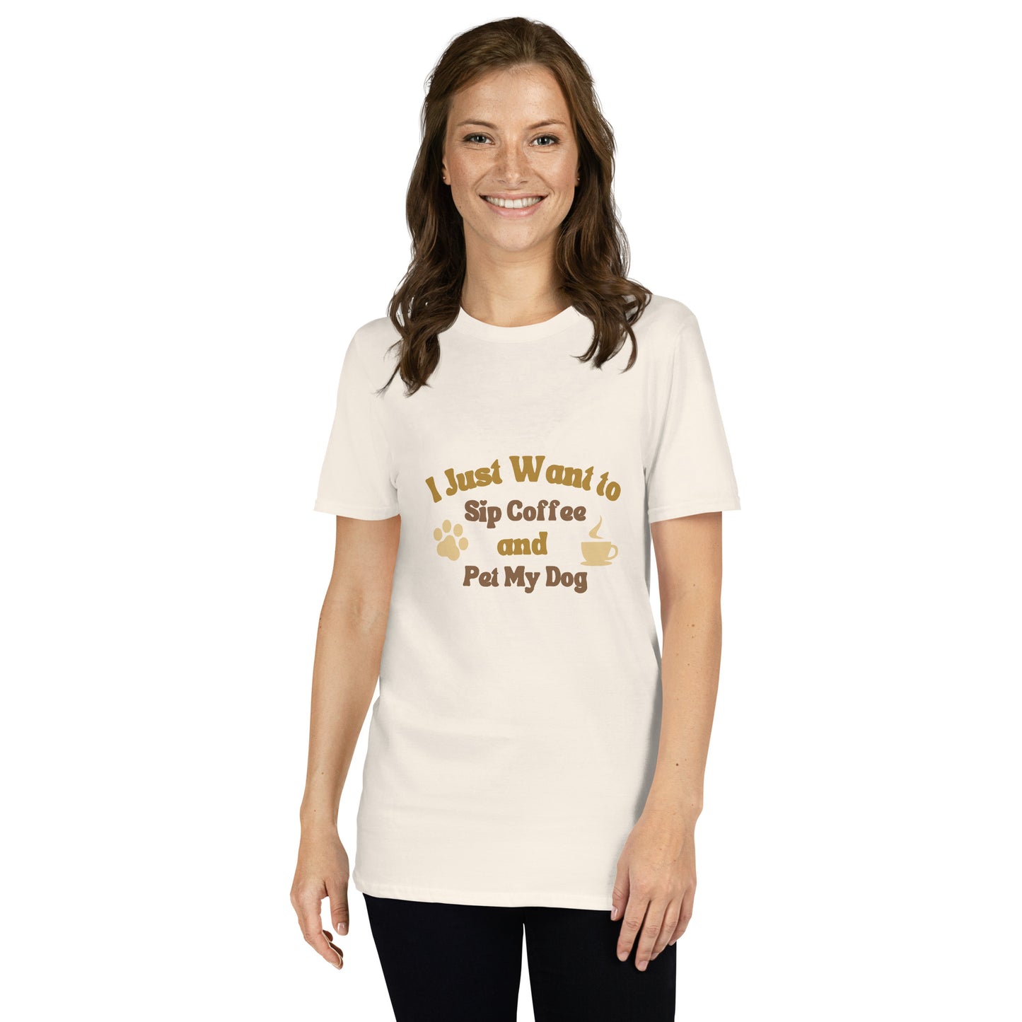 Dog and coffee lover unisex tee