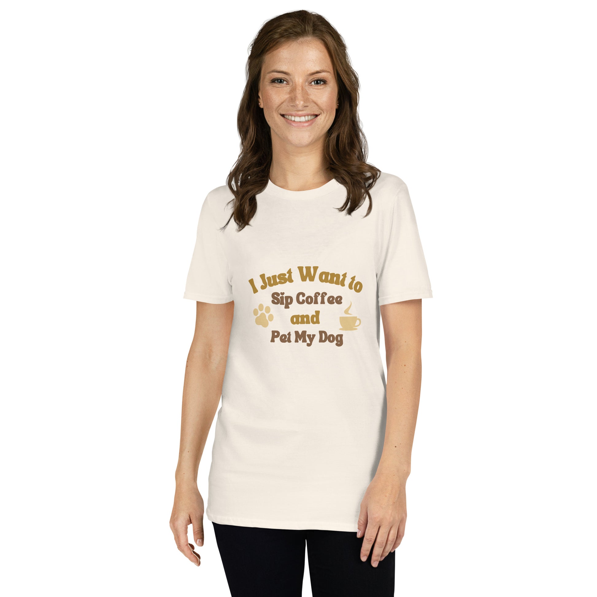 Dog and coffee lover unisex tee