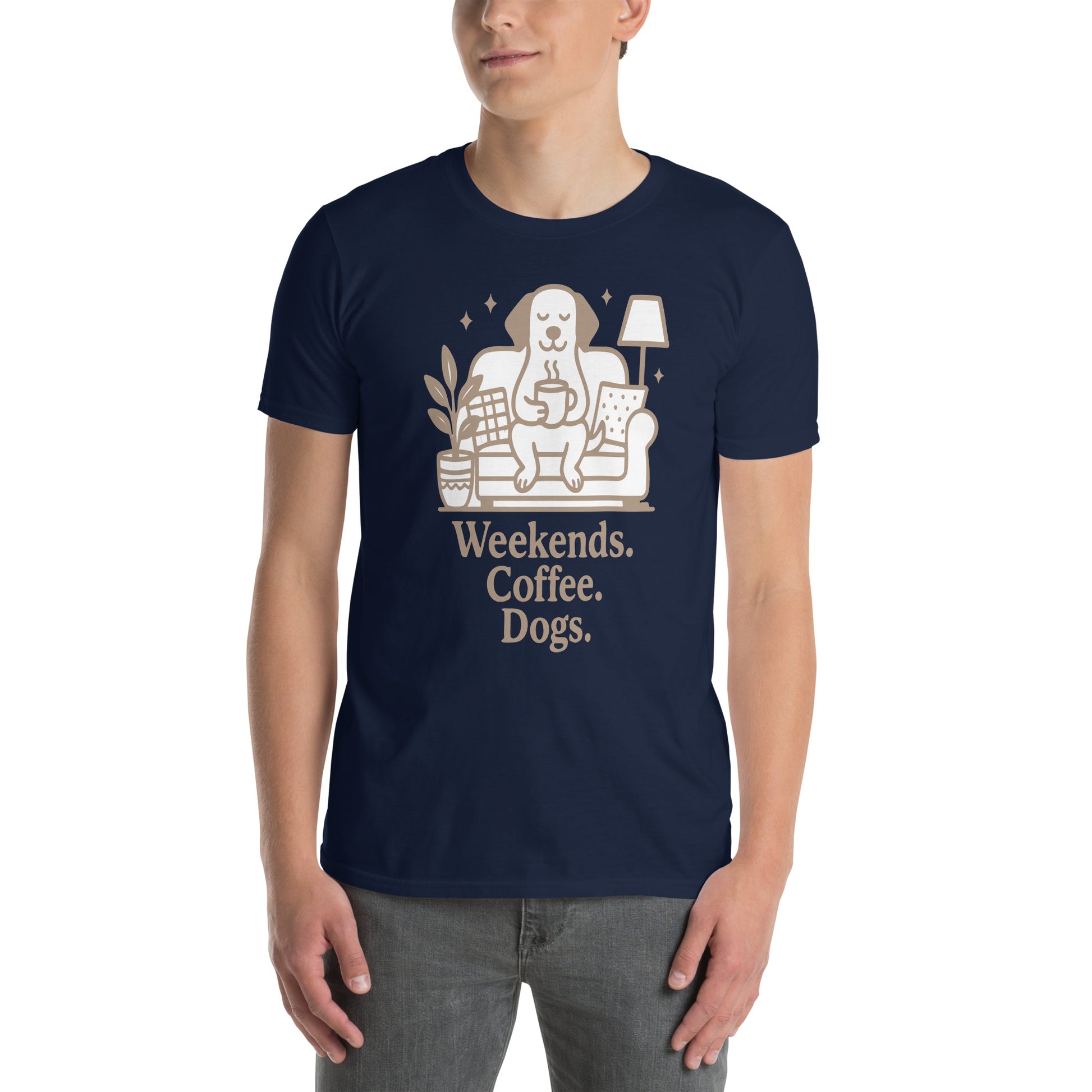 Weekends Coffee Dogs short-sleeve unisex t-shirt