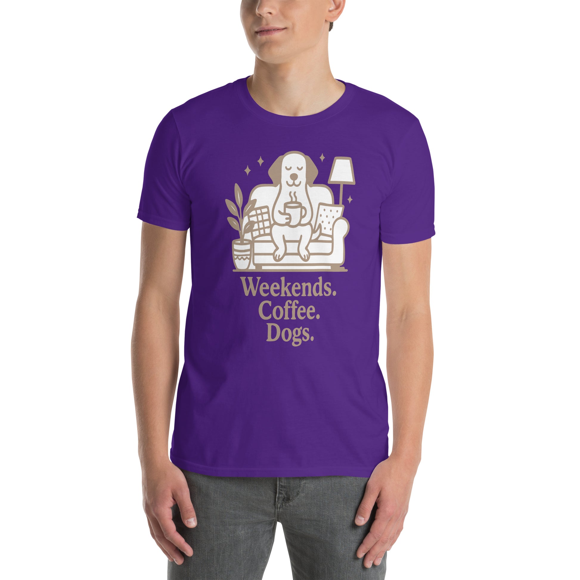 Weekends Coffee Dogs short-sleeve unisex t-shirt
