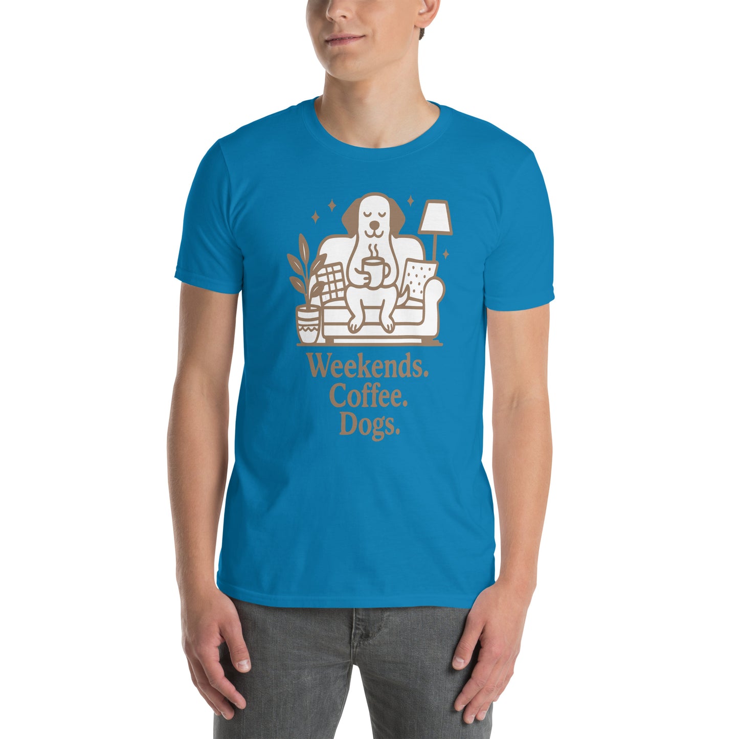 Weekends Coffee Dogs short-sleeve unisex t-shirt