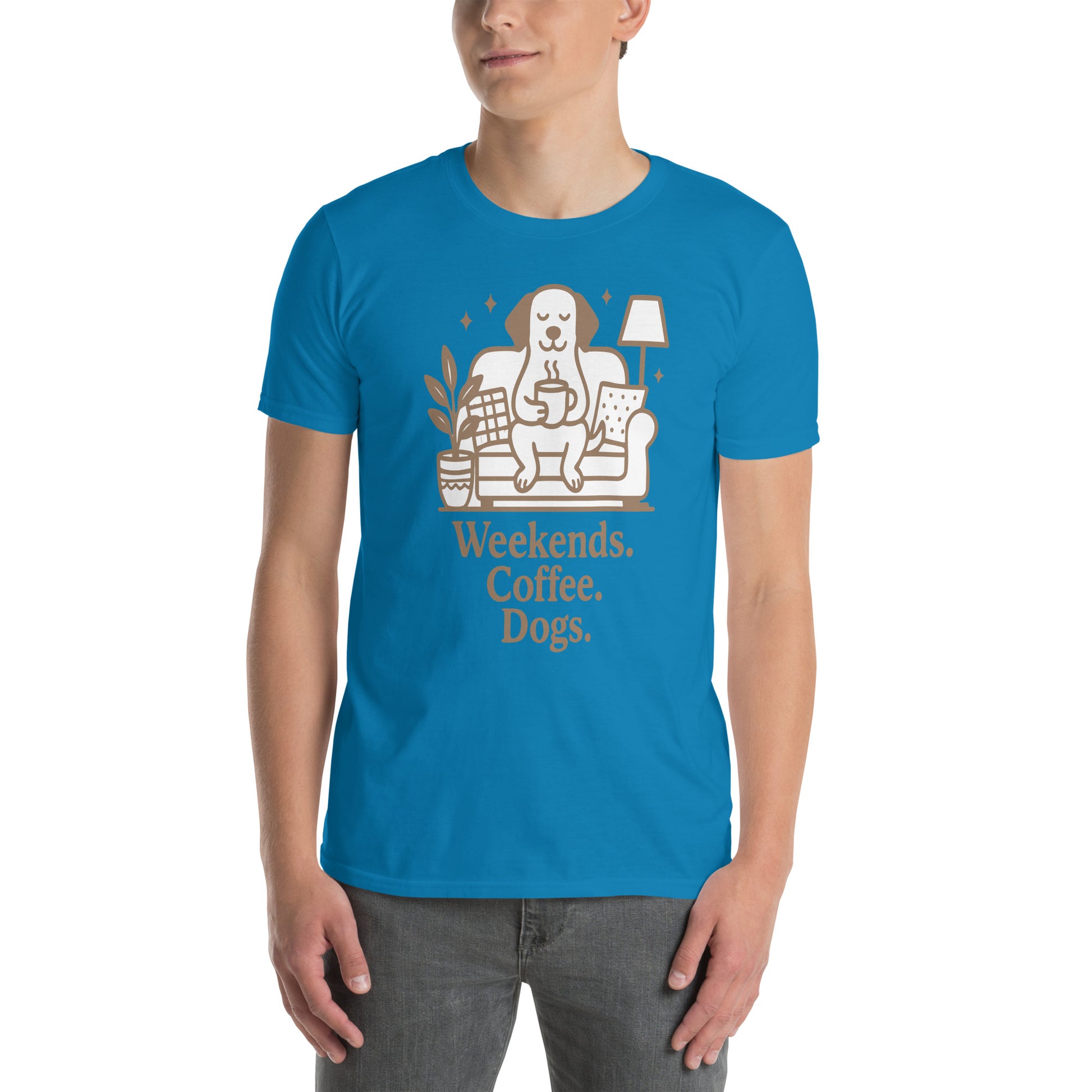 Weekends Coffee Dogs short-sleeve unisex t-shirt