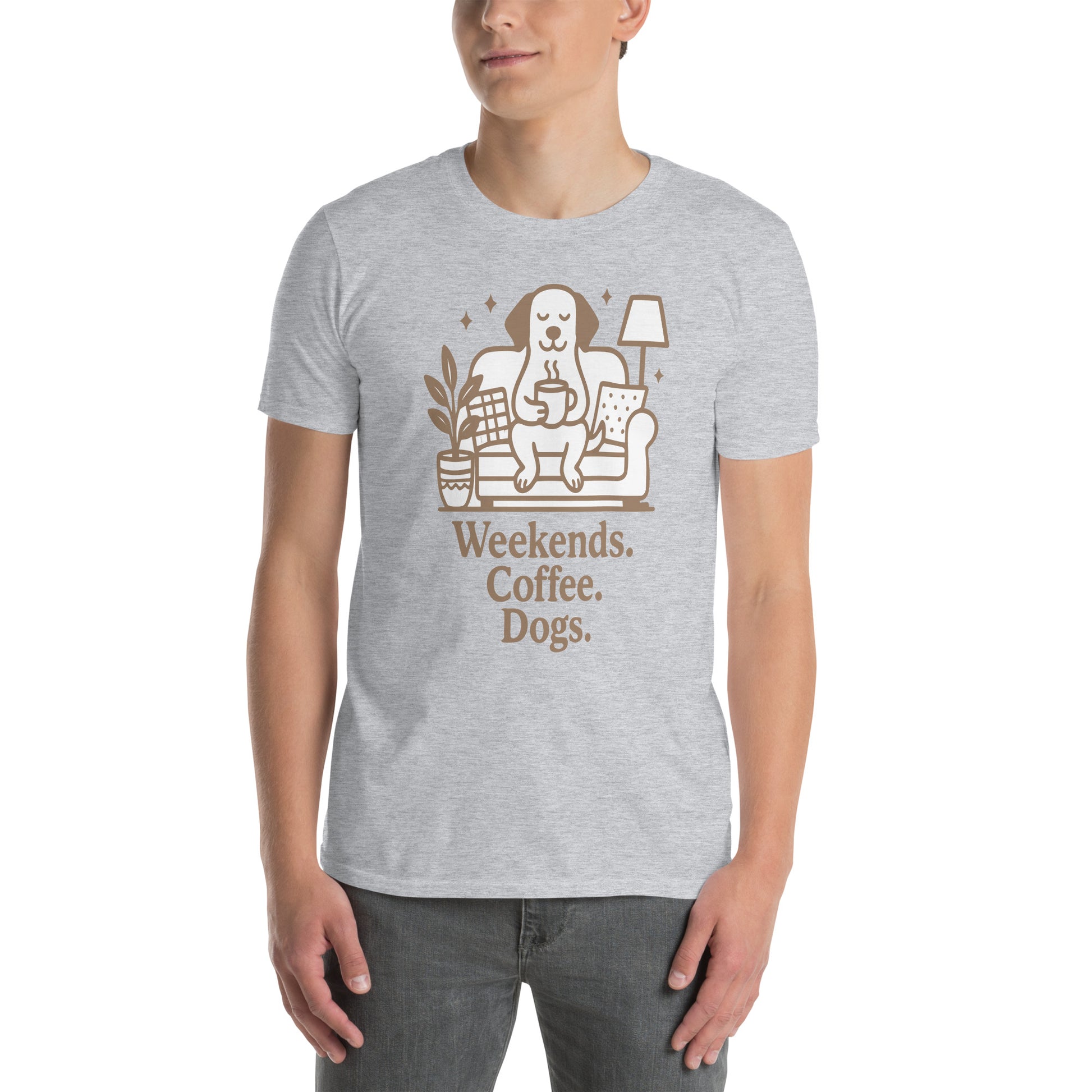 Weekends Coffee Dogs short-sleeve unisex t-shirt