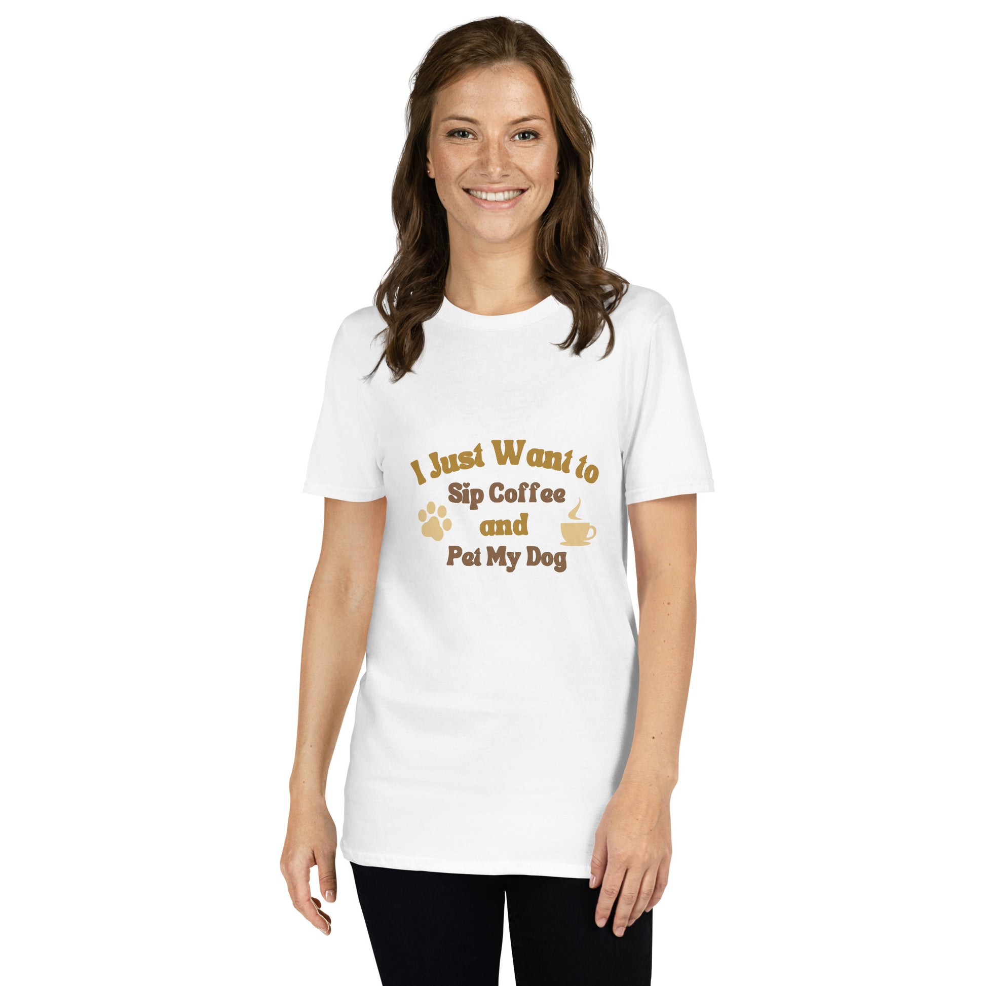 Dog and coffee lover unisex tee
