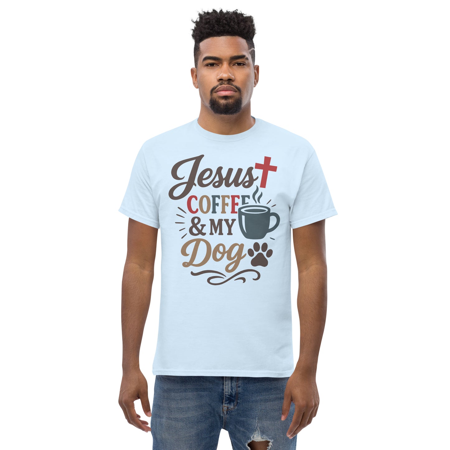 Faith and dog lover tee