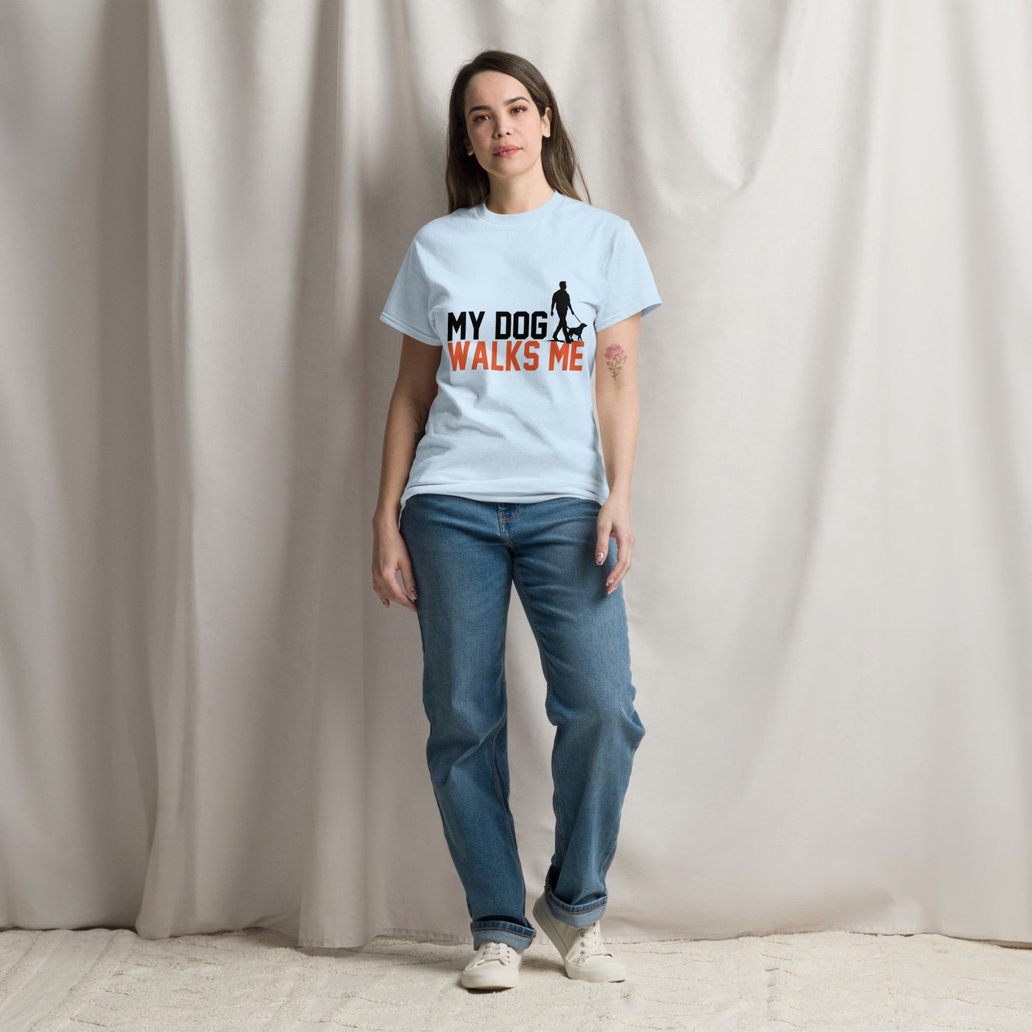 My Dog Walks Me classic tee