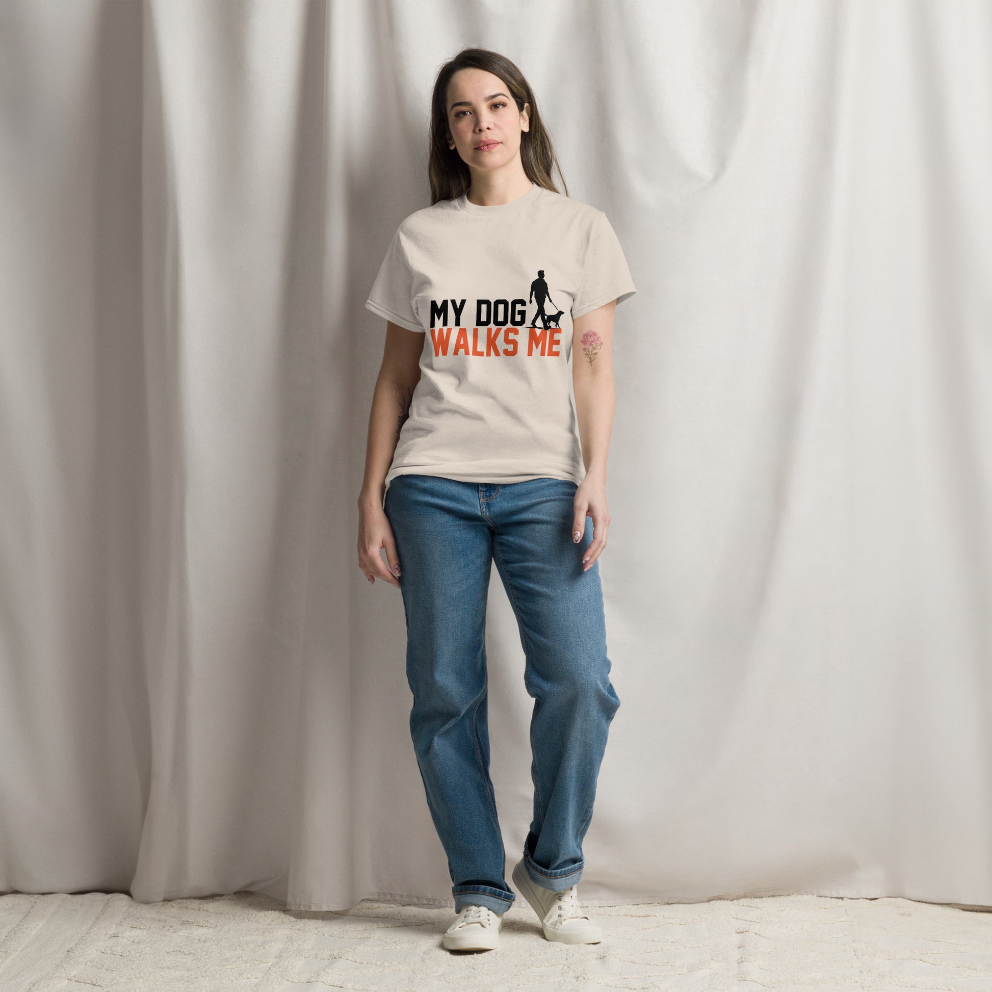 My Dog Walks Me classic tee