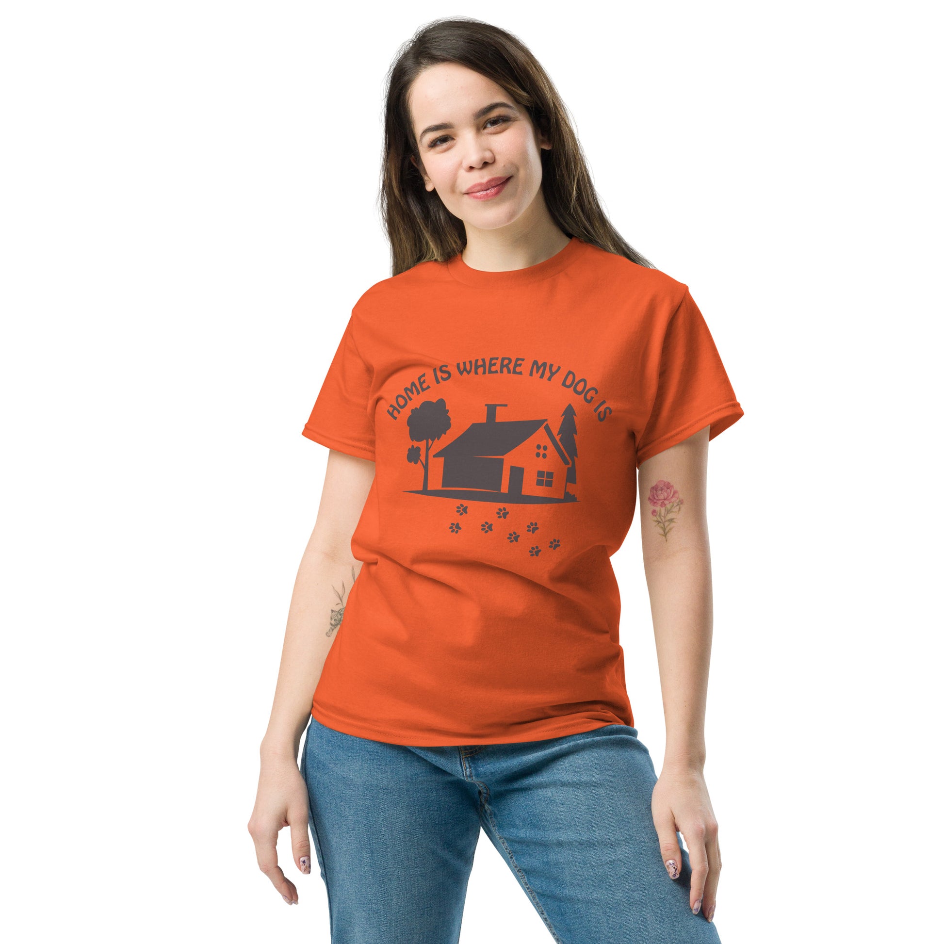 Home Is Where My Dog Is unisex cotton t-shirt