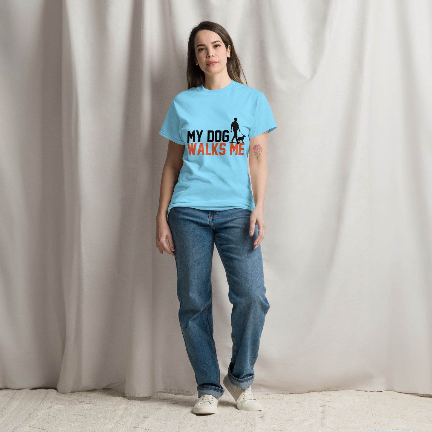 My Dog Walks Me classic tee
