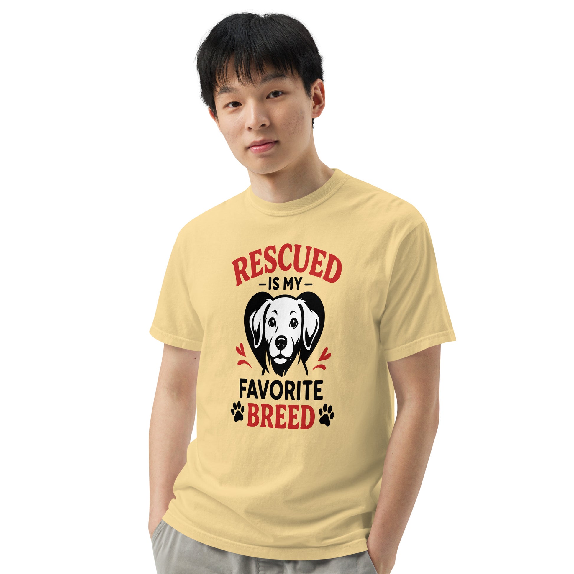 Rescue Is My Favorite Breed heavyweight garment-dyed t-shirt