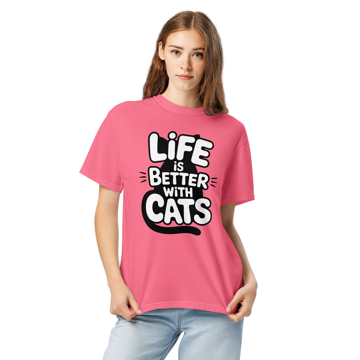 Life Is Better With Cats humor tee