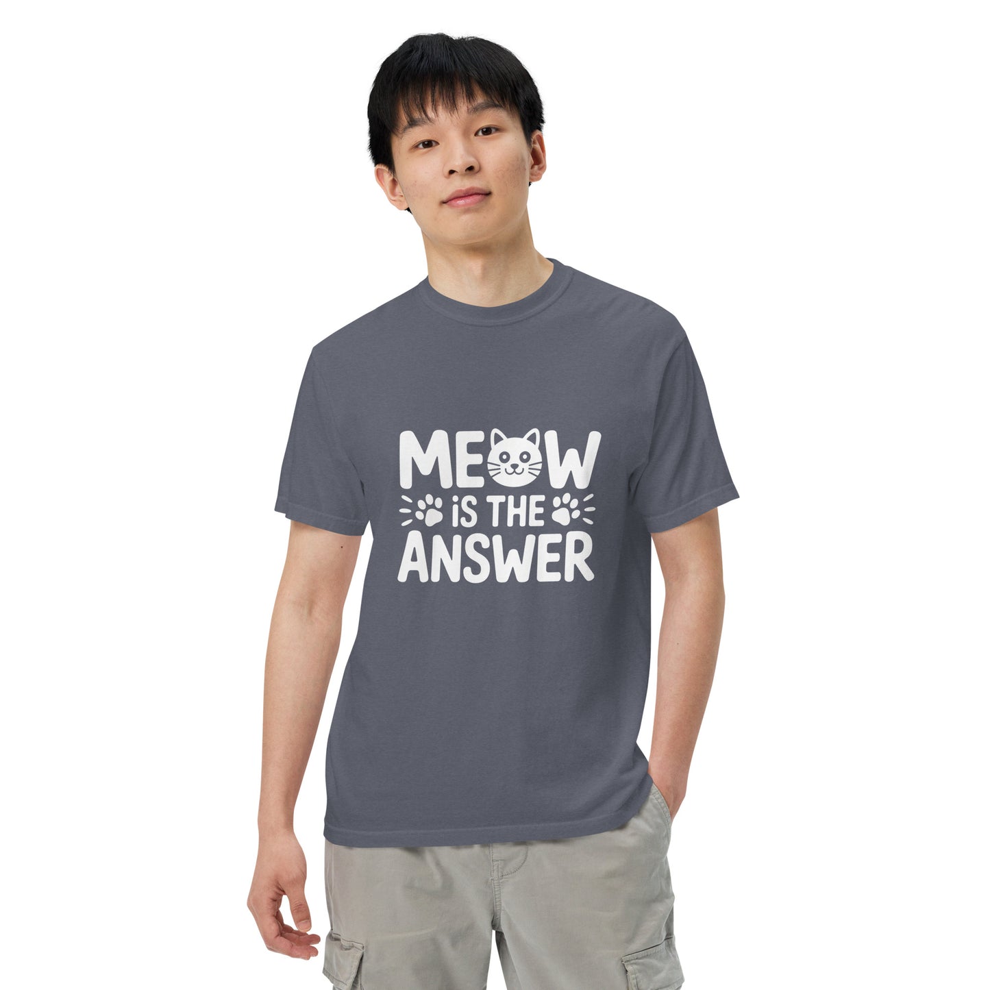 Meow Is the Answer heavyweight t-shirt