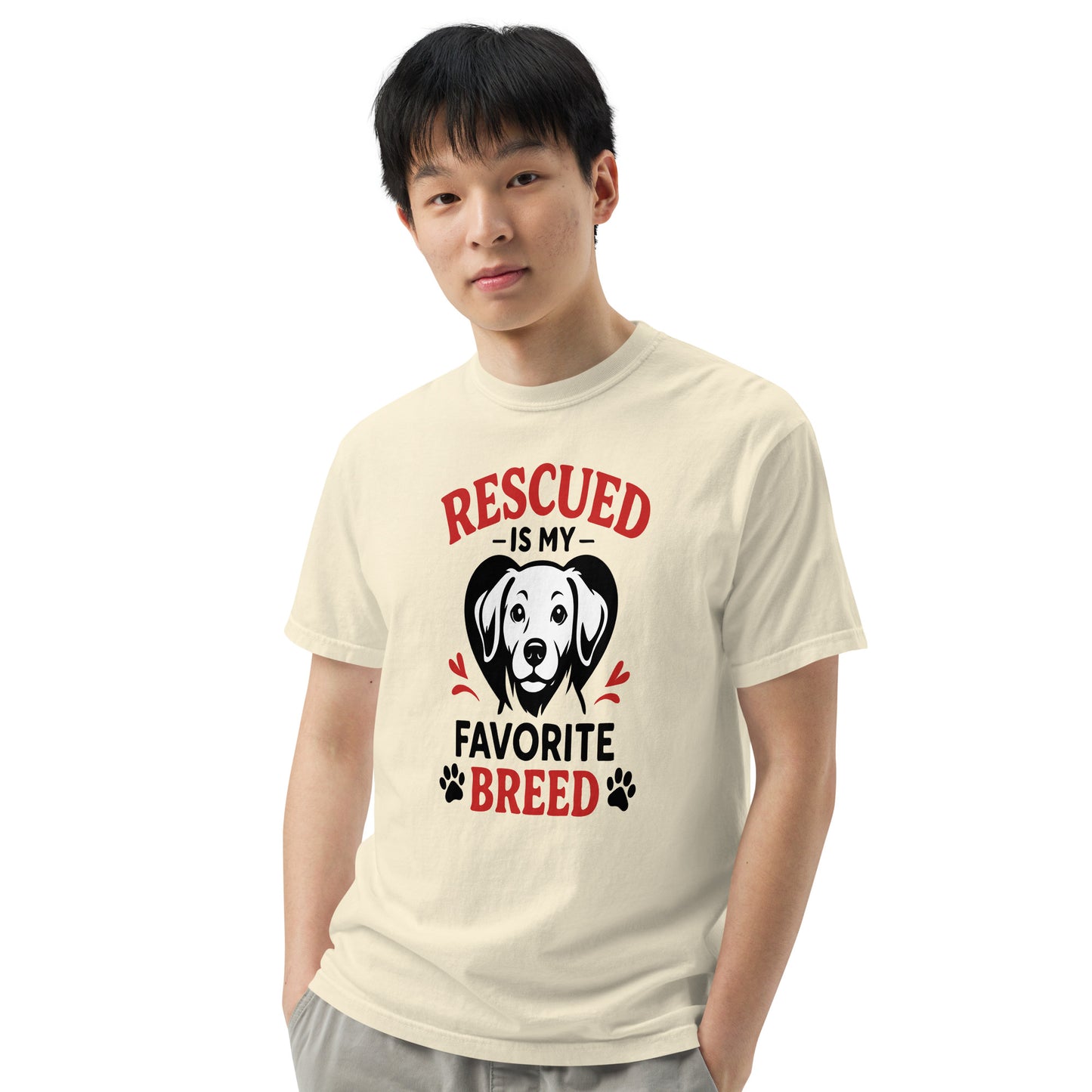 Rescue Is My Favorite Breed heavyweight garment-dyed t-shirt