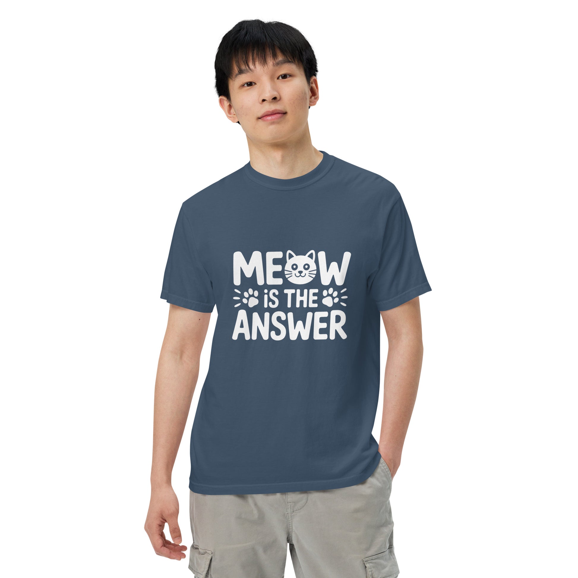 Meow Is the Answer heavyweight t-shirt