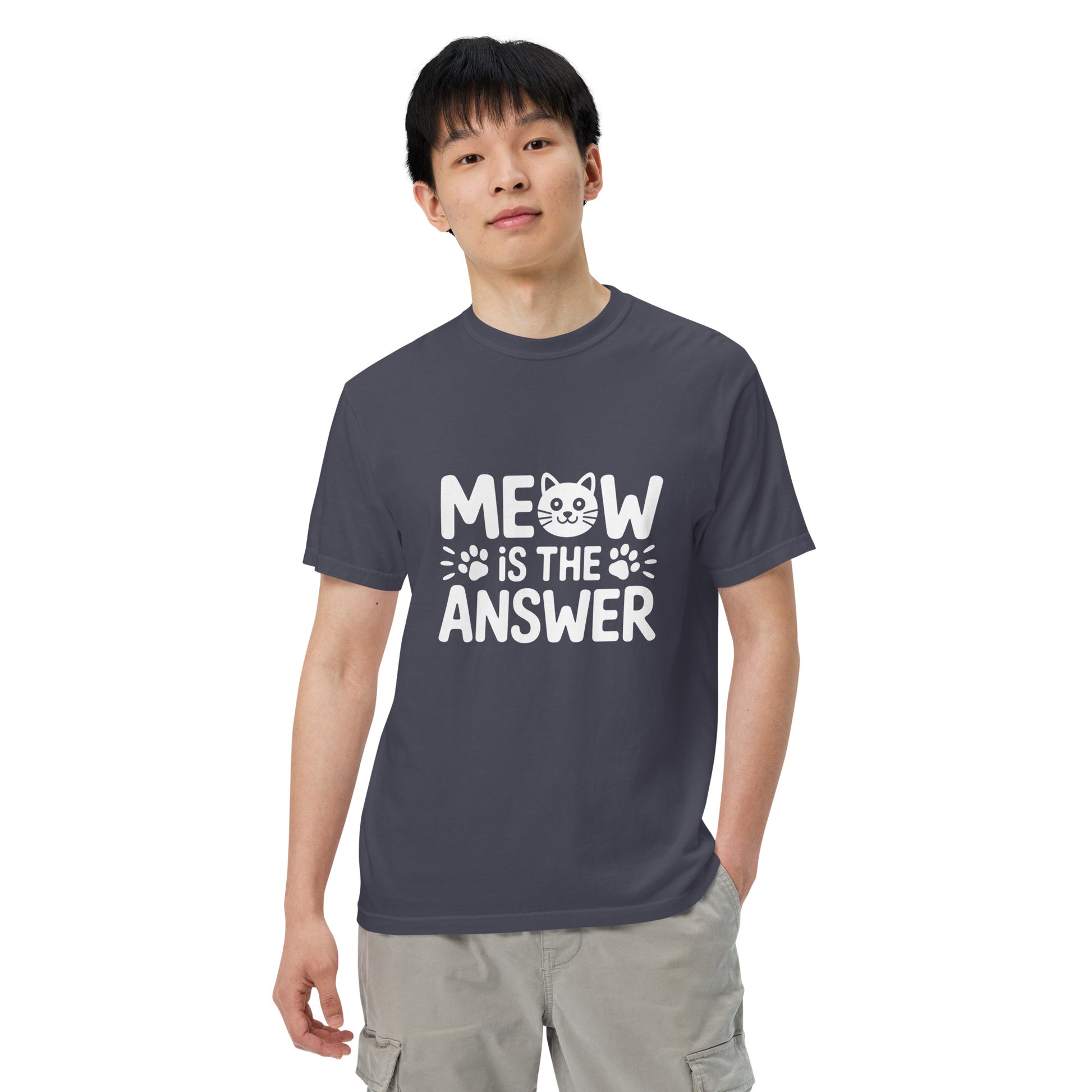 Meow Is the Answer heavyweight t-shirt