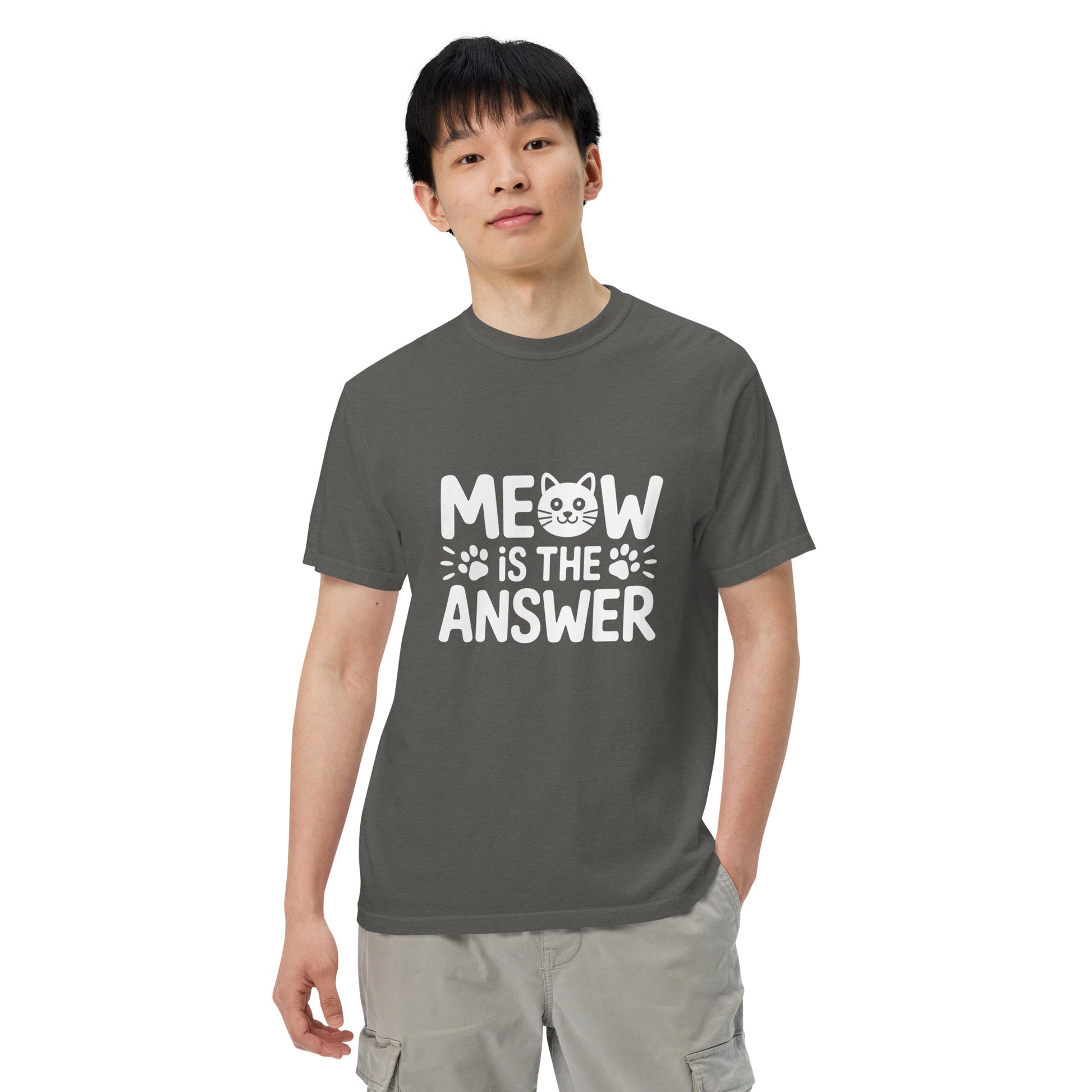 Meow Is the Answer heavyweight t-shirt