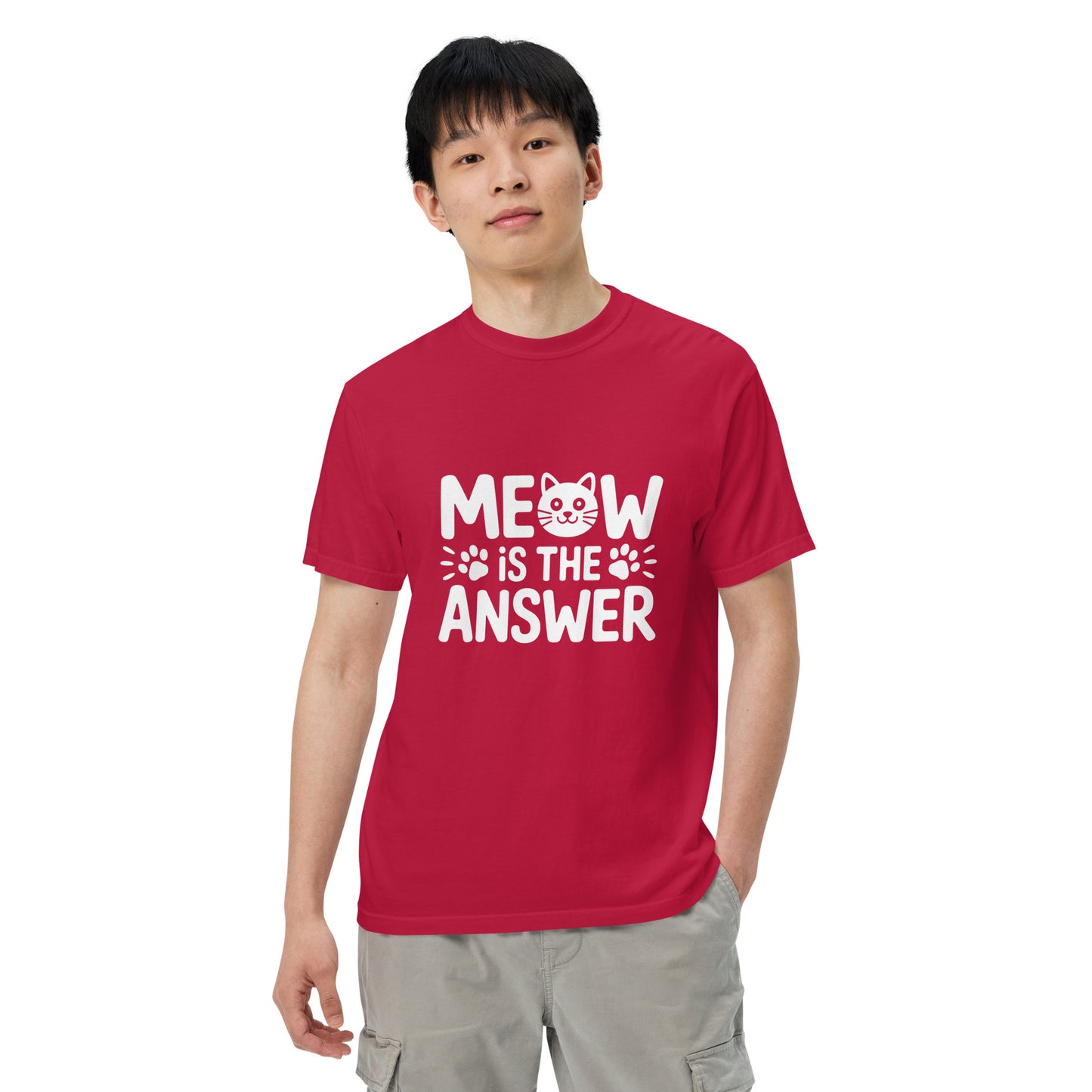 Meow Is the Answer heavyweight t-shirt