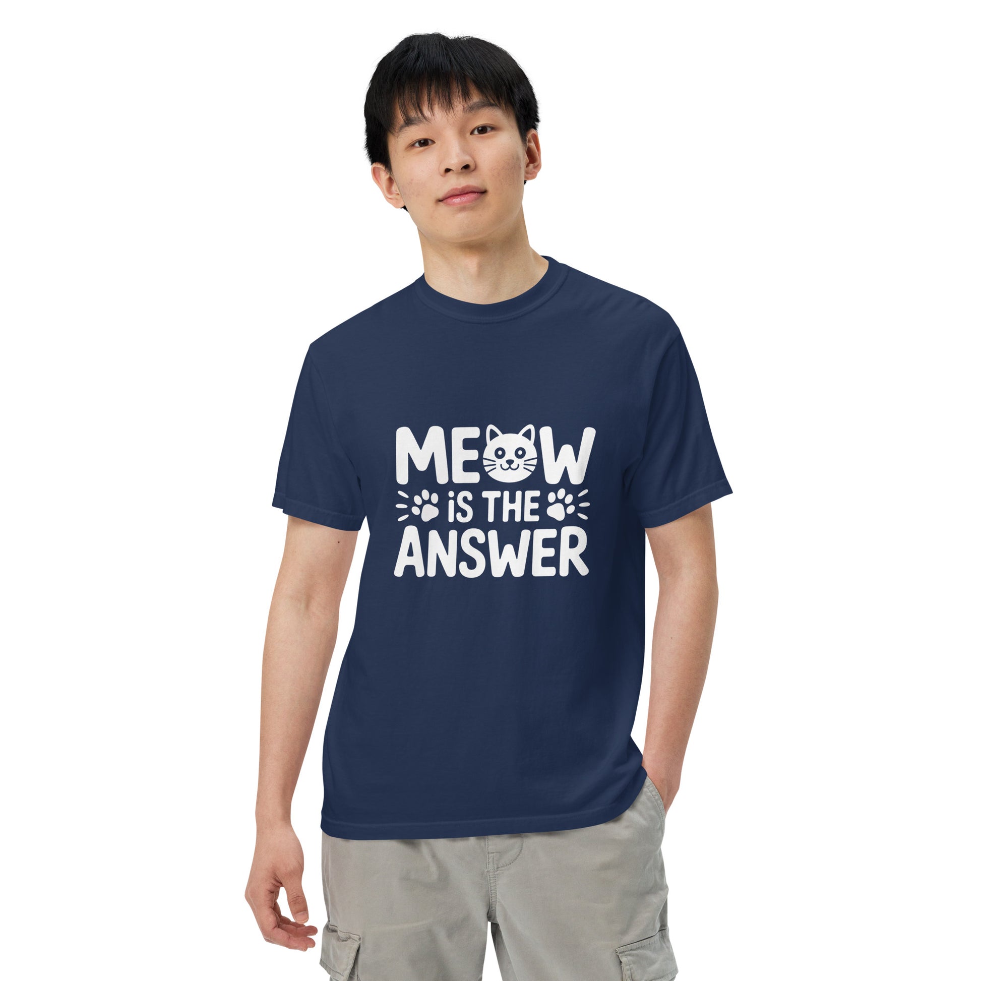 Meow Is the Answer heavyweight t-shirt