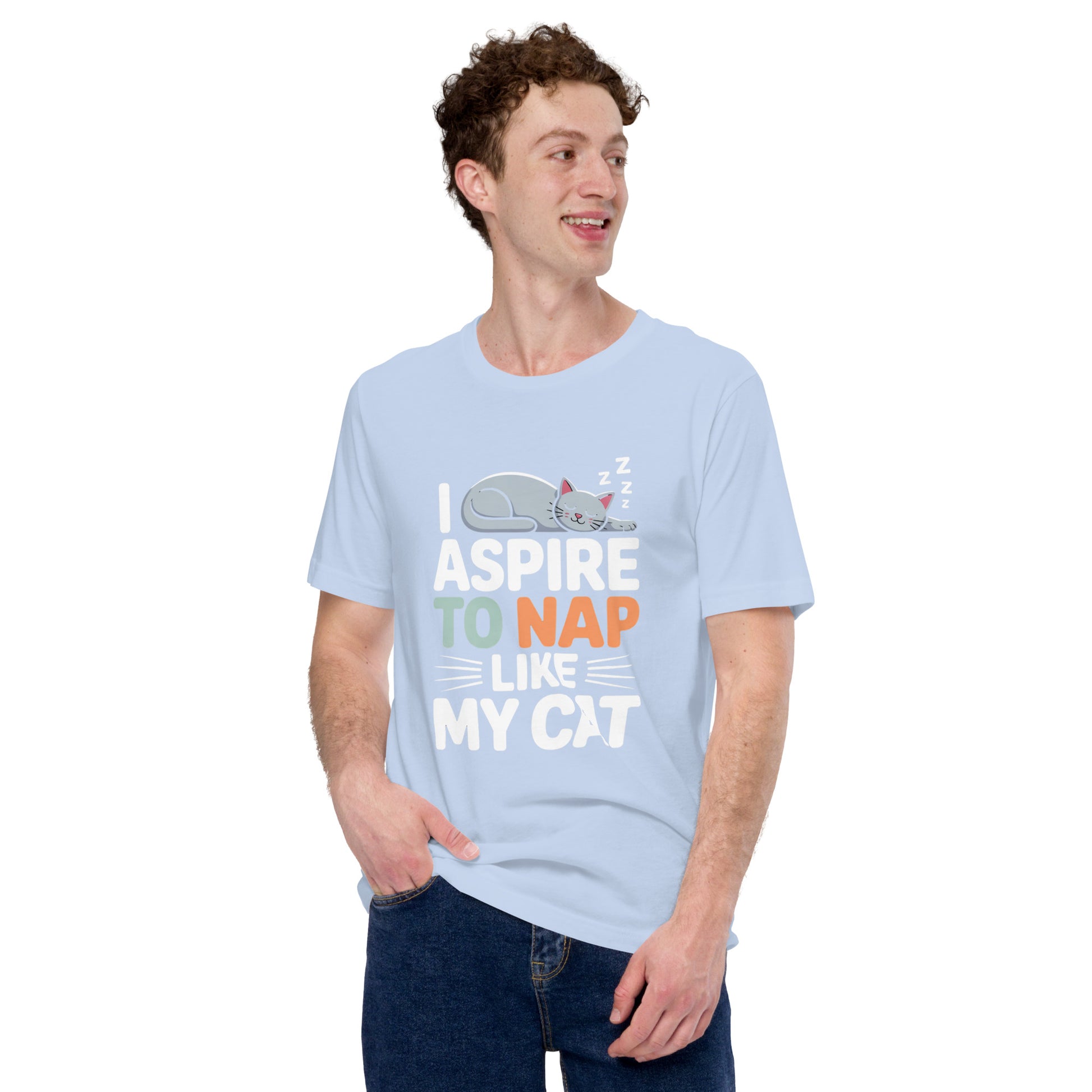 I Aspire to Nap Like My Cat unisex t-shirt