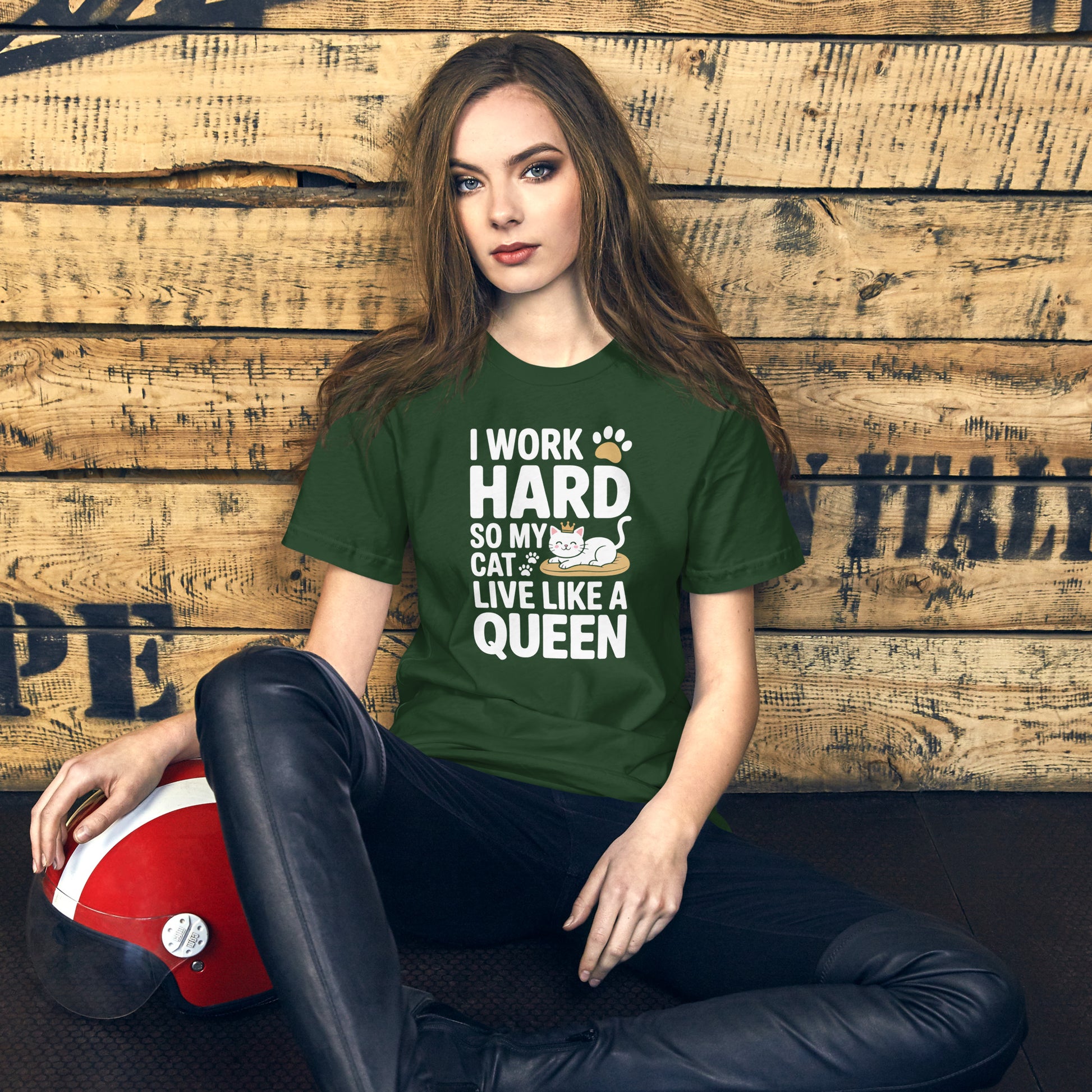 I Work Hard So My Cat Live Like a Queen unisex t-shirt