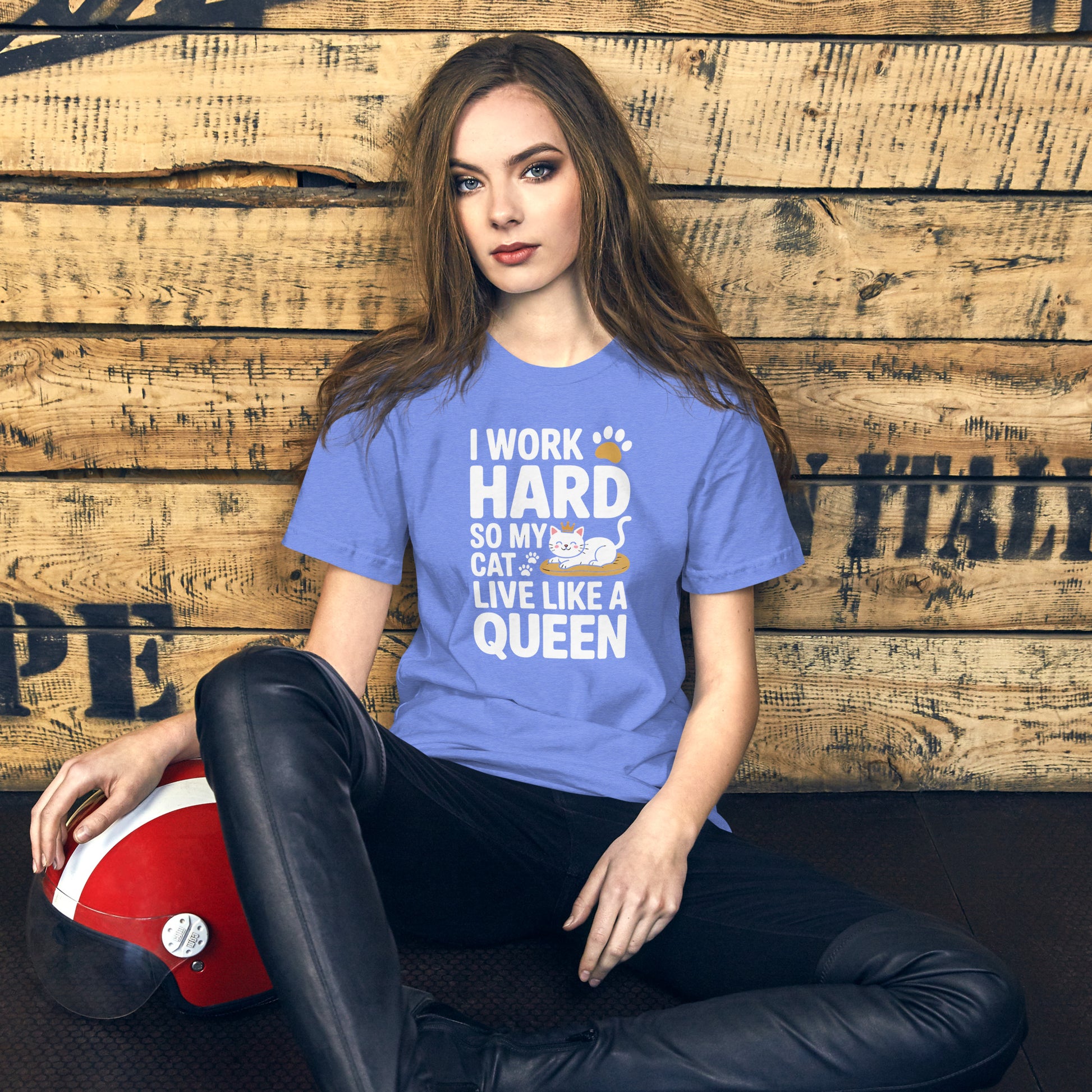 I Work Hard So My Cat Live Like a Queen unisex t-shirt