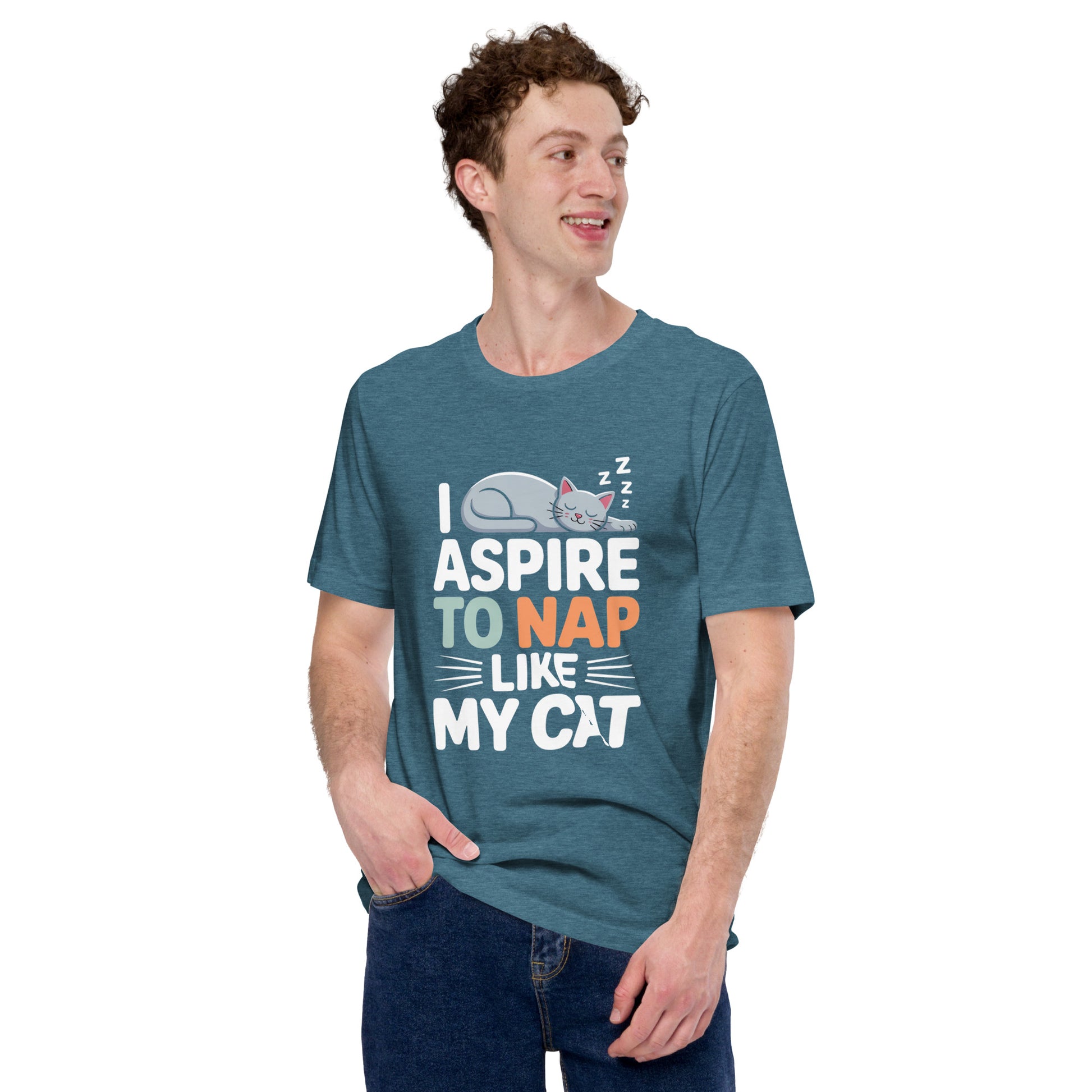 I Aspire to Nap Like My Cat unisex t-shirt