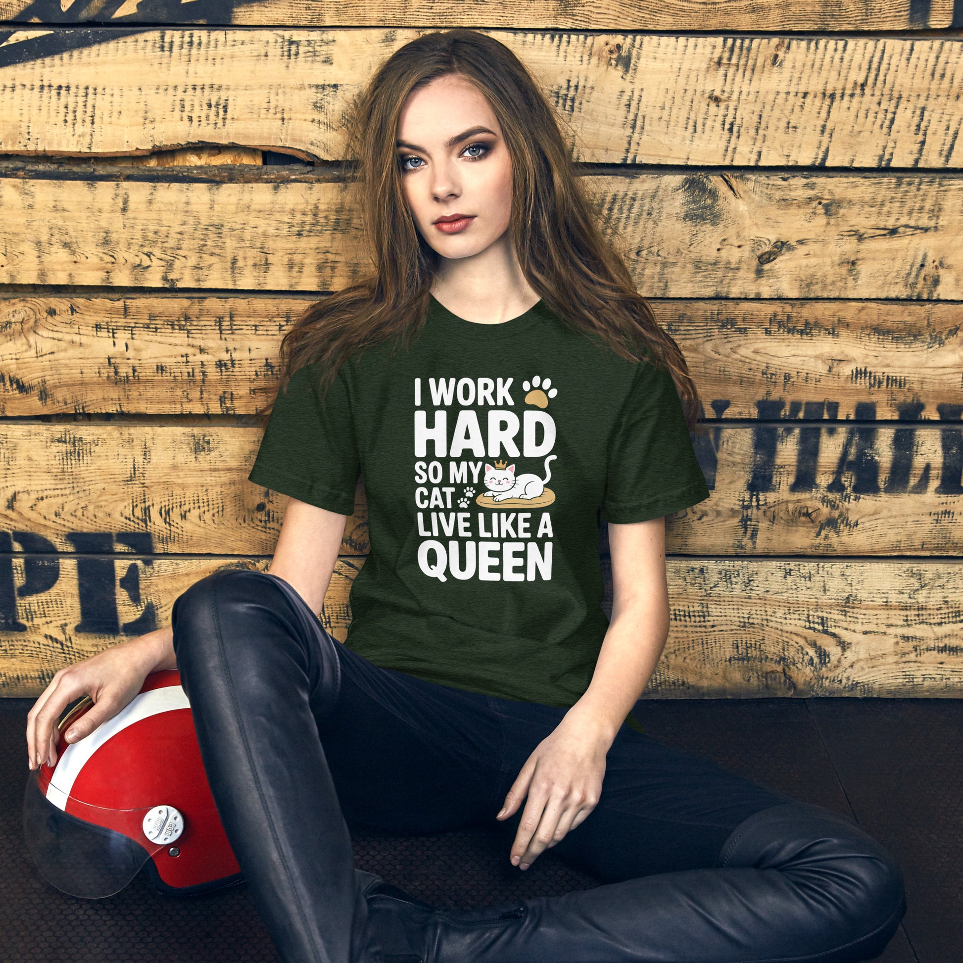 I Work Hard So My Cat Live Like a Queen unisex t-shirt